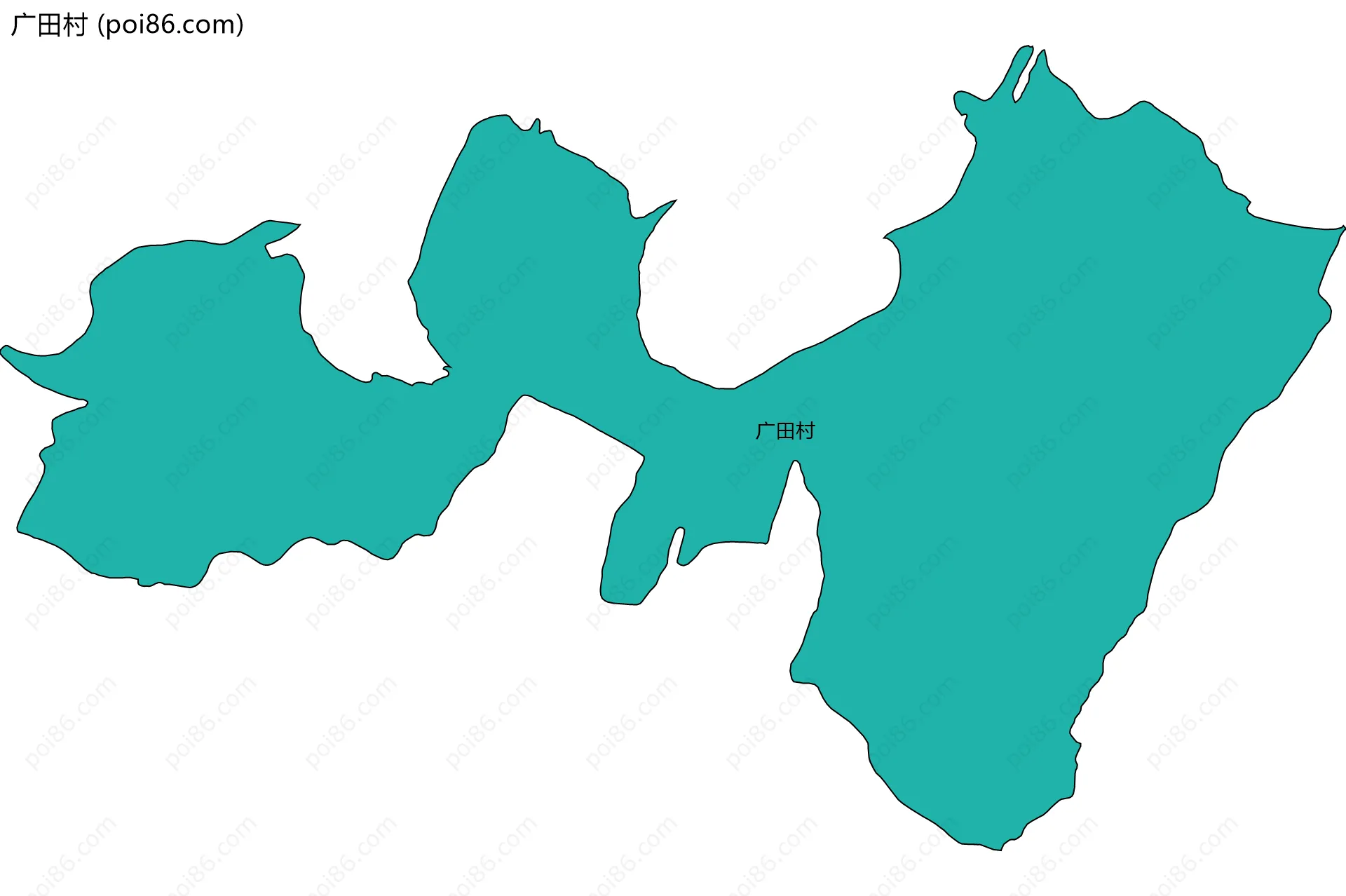 广田村边界地图