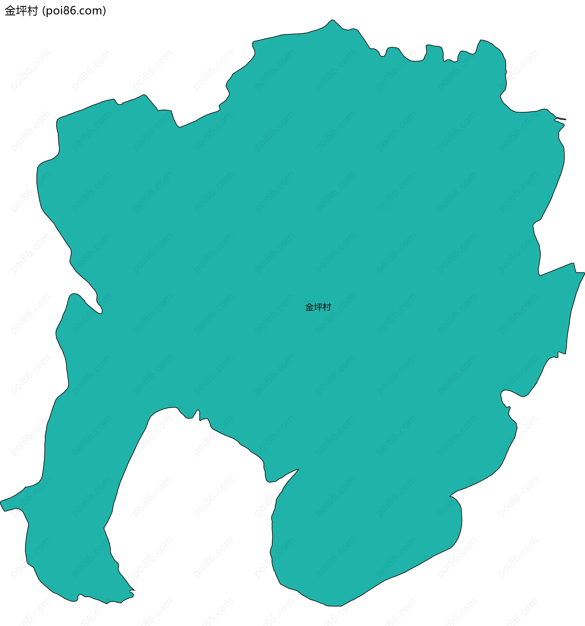 金坪村边界地图