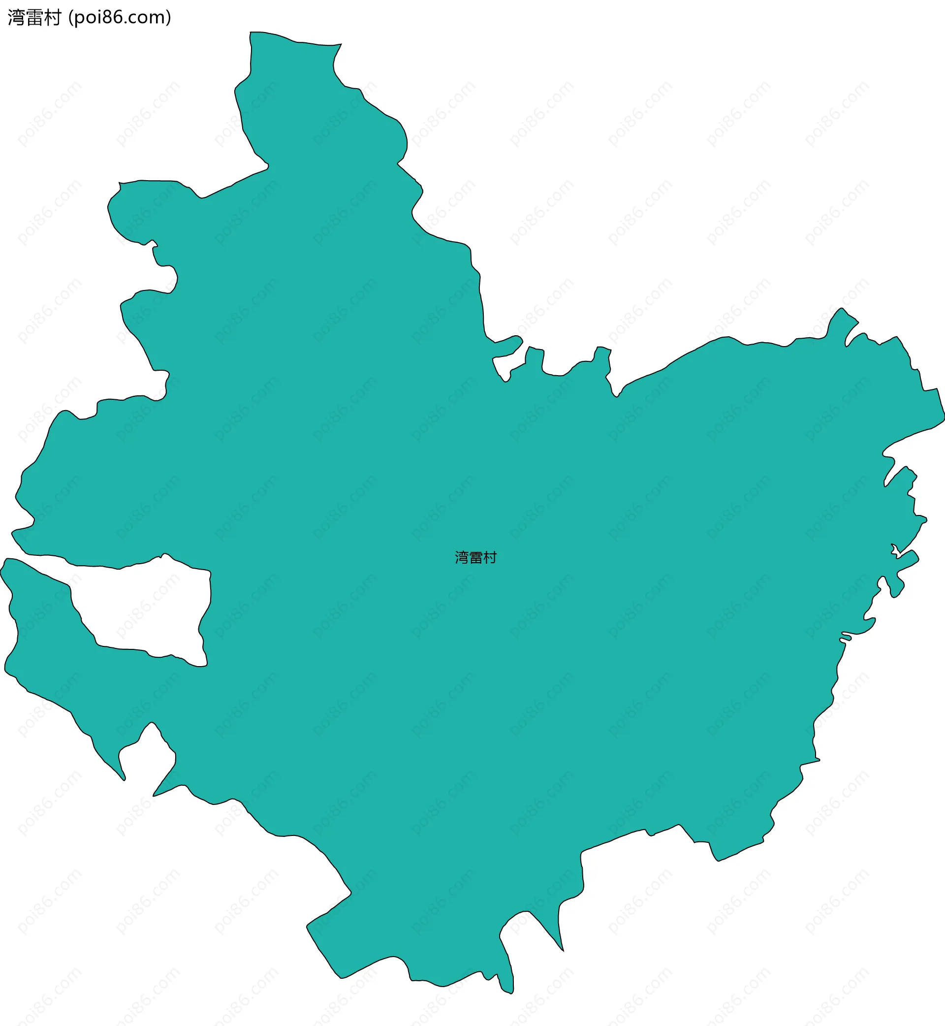 湾雷村边界地图