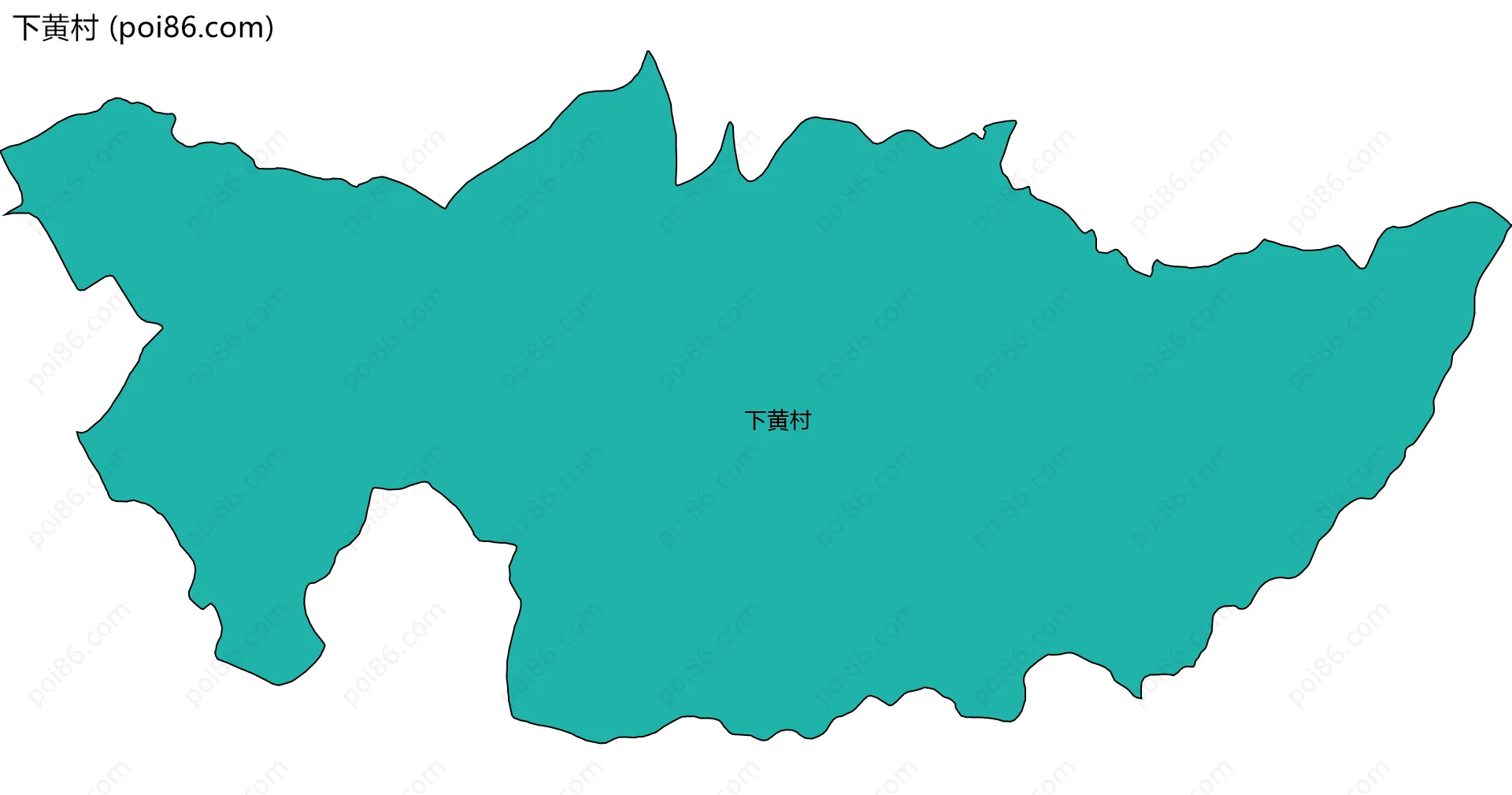 下黄村边界地图