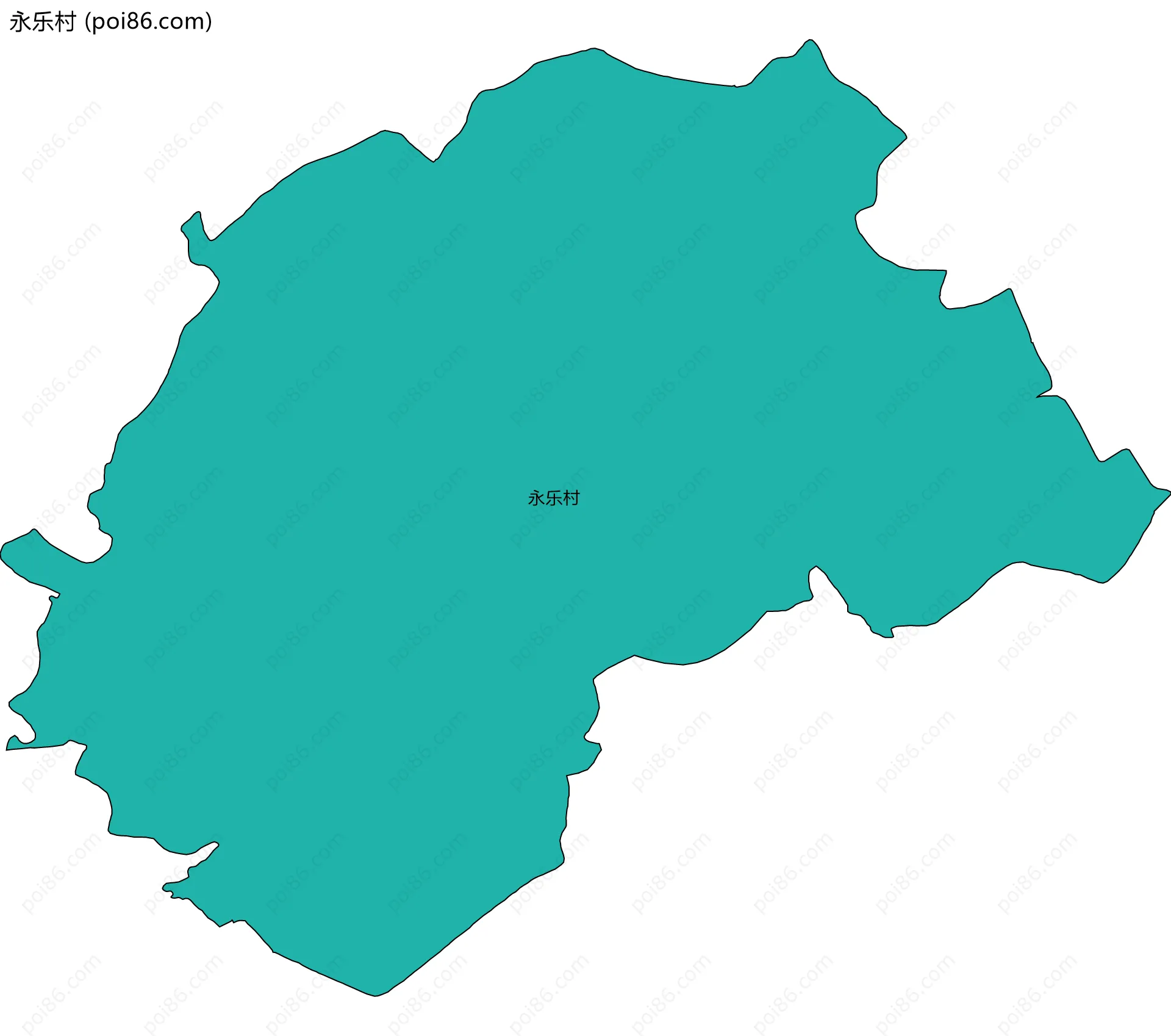 永乐村边界地图