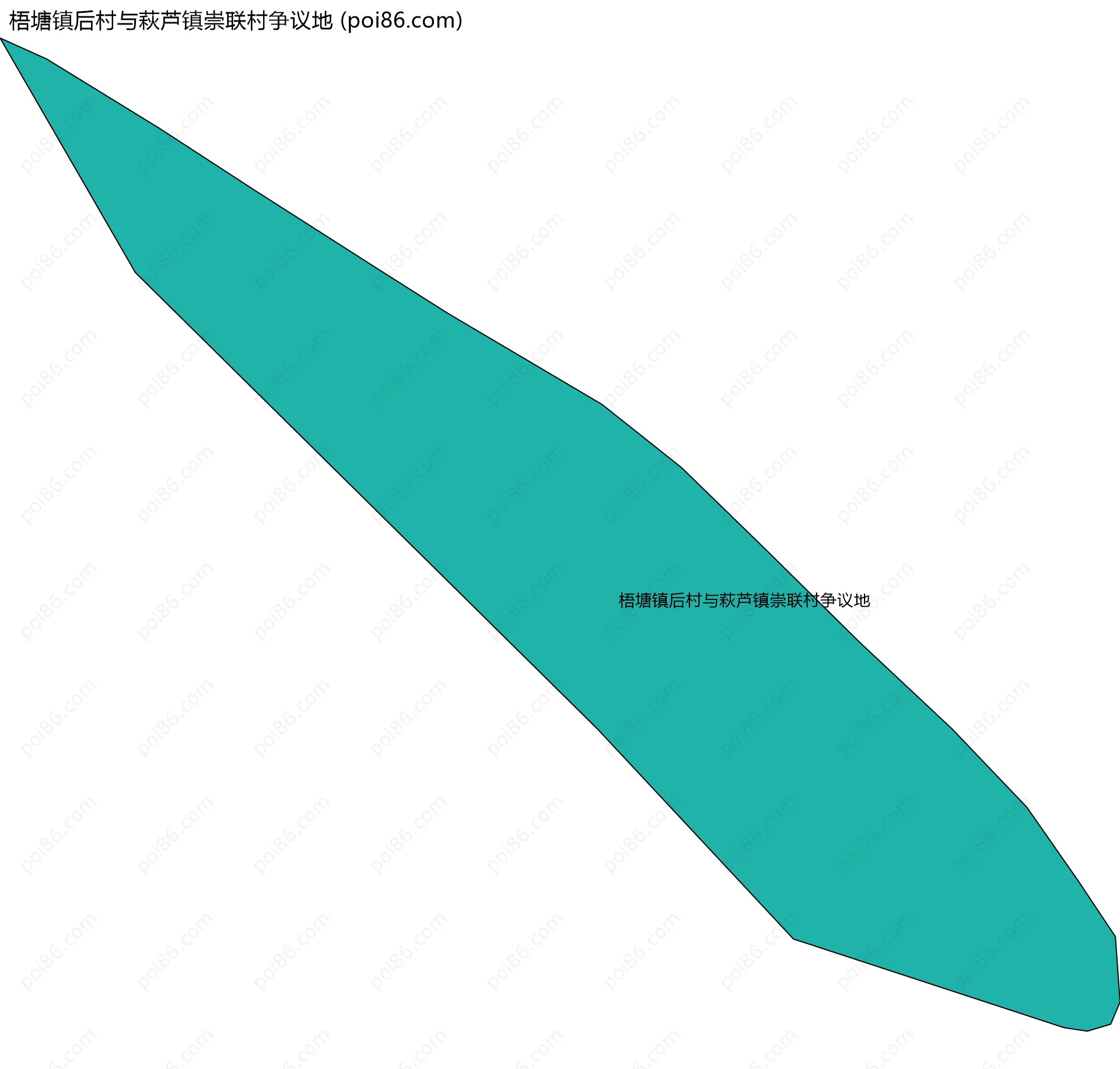 梧塘镇后村与萩芦镇崇联村争议地边界地图
