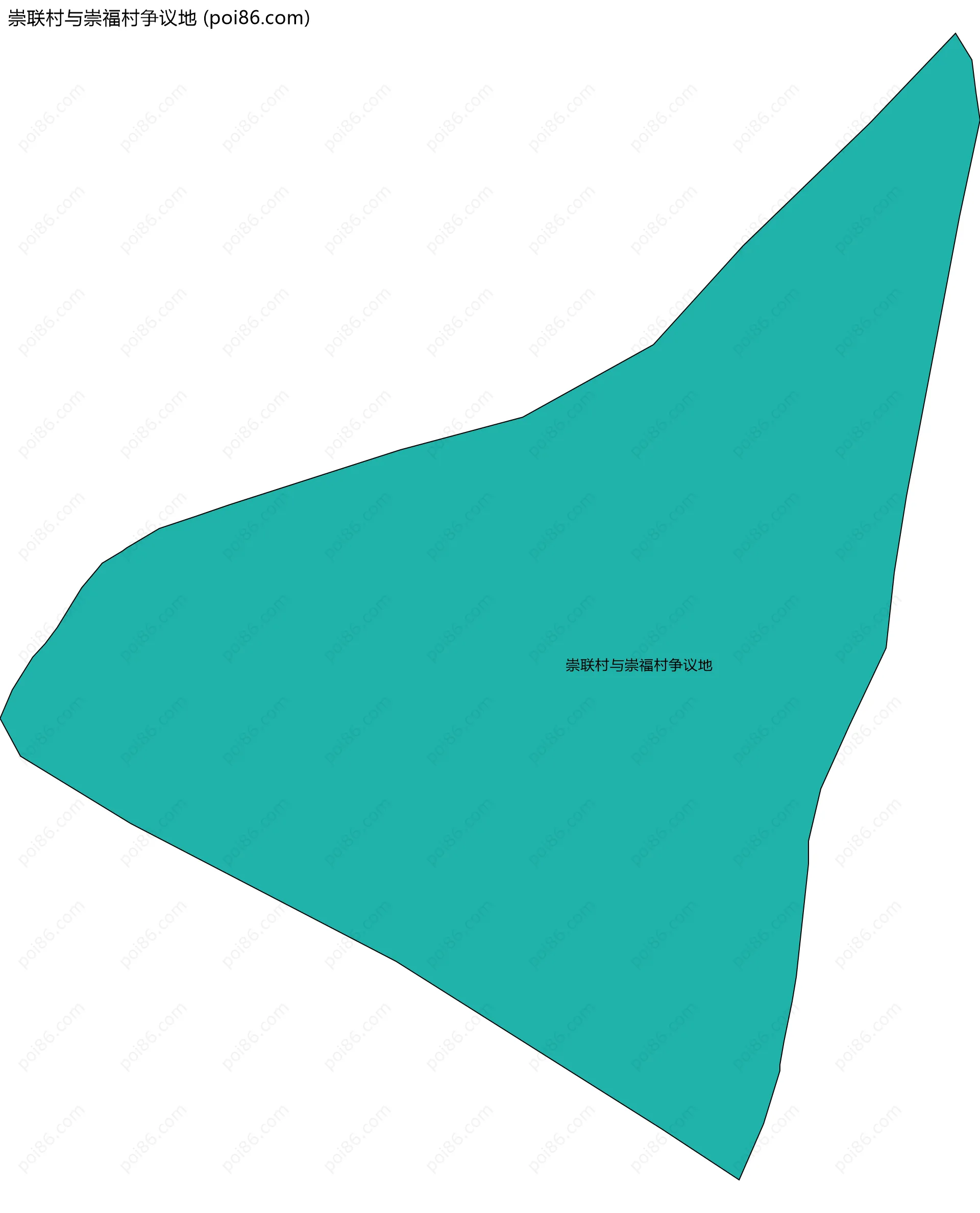 崇联村与崇福村争议地边界地图