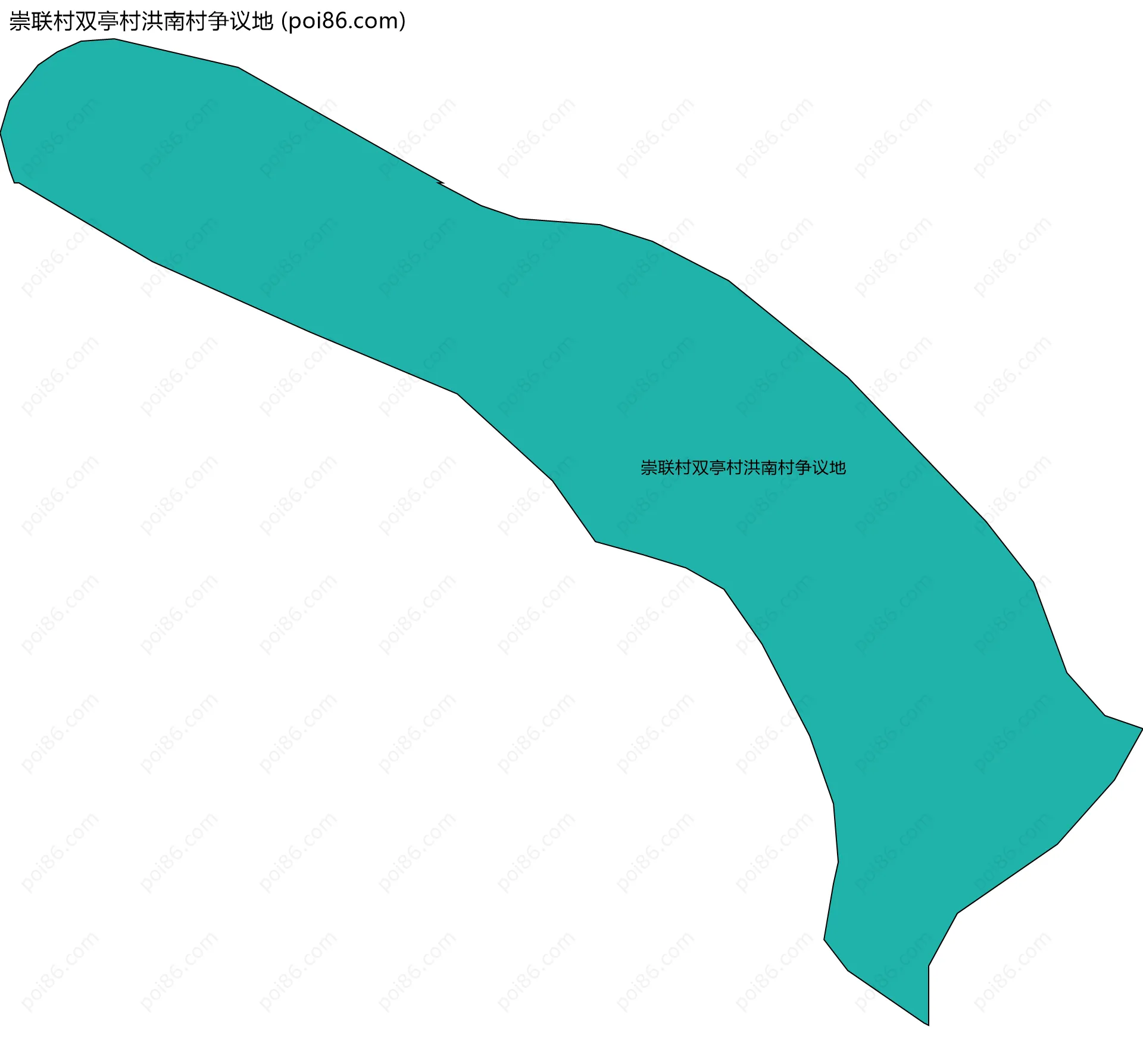 崇联村双亭村洪南村争议地边界地图