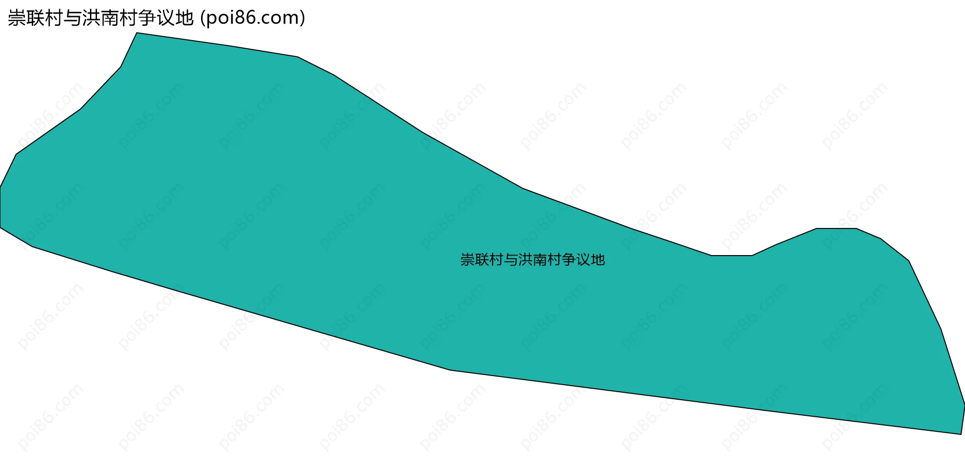 崇联村与洪南村争议地边界地图