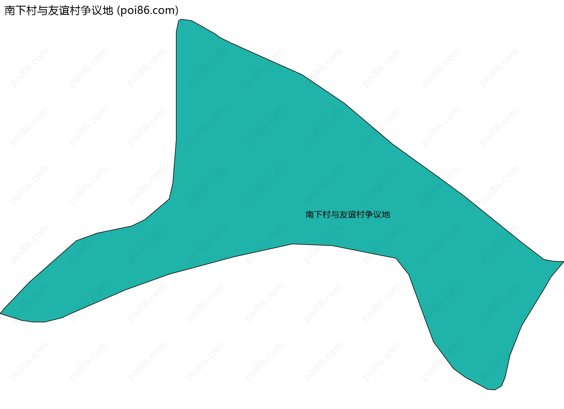 南下村与友谊村争议地边界地图