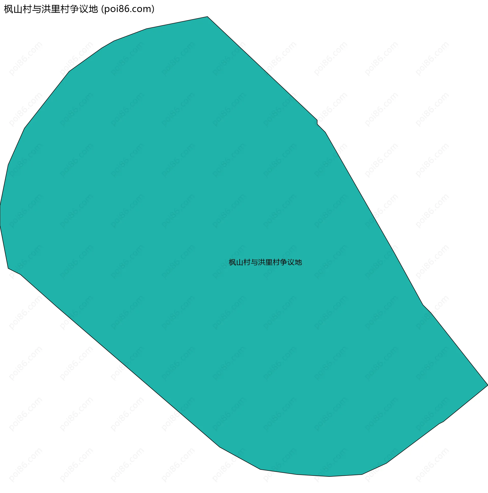 枫山村与洪里村争议地边界地图