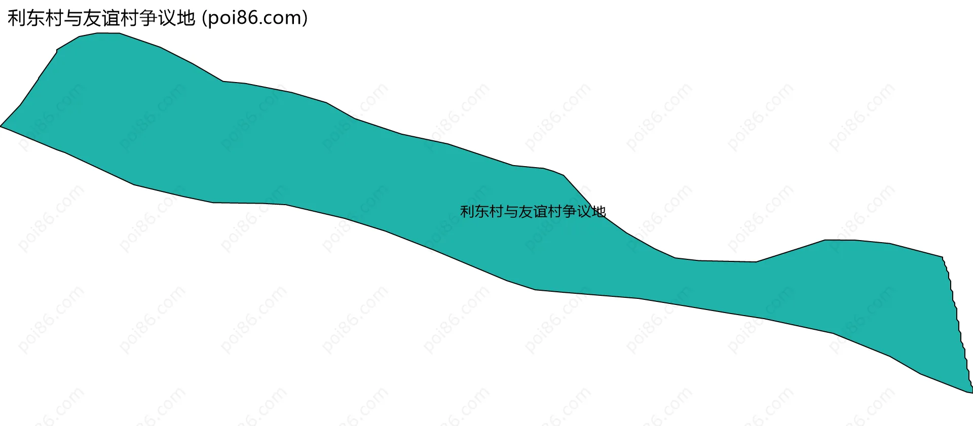 利东村与友谊村争议地边界地图