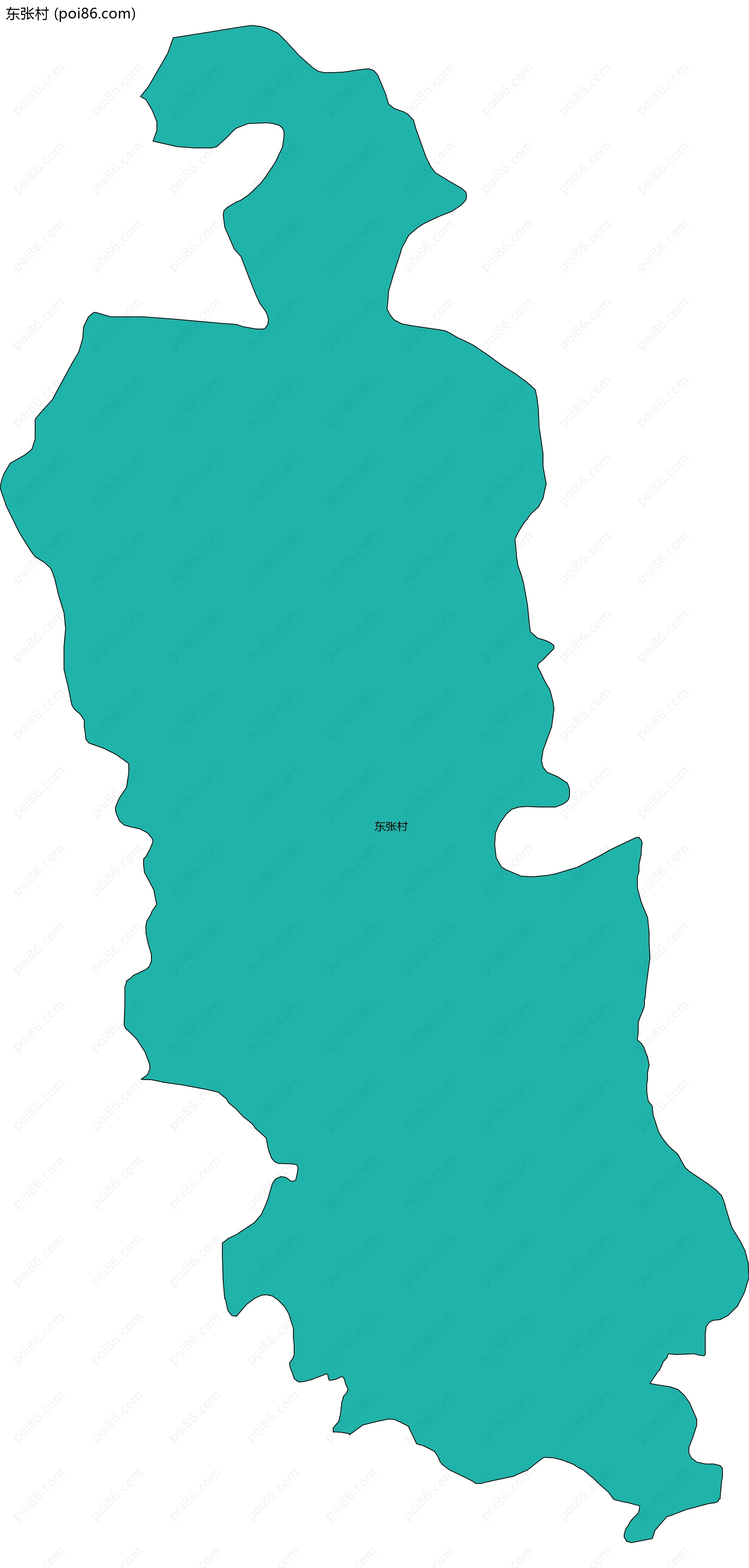 东张村边界地图