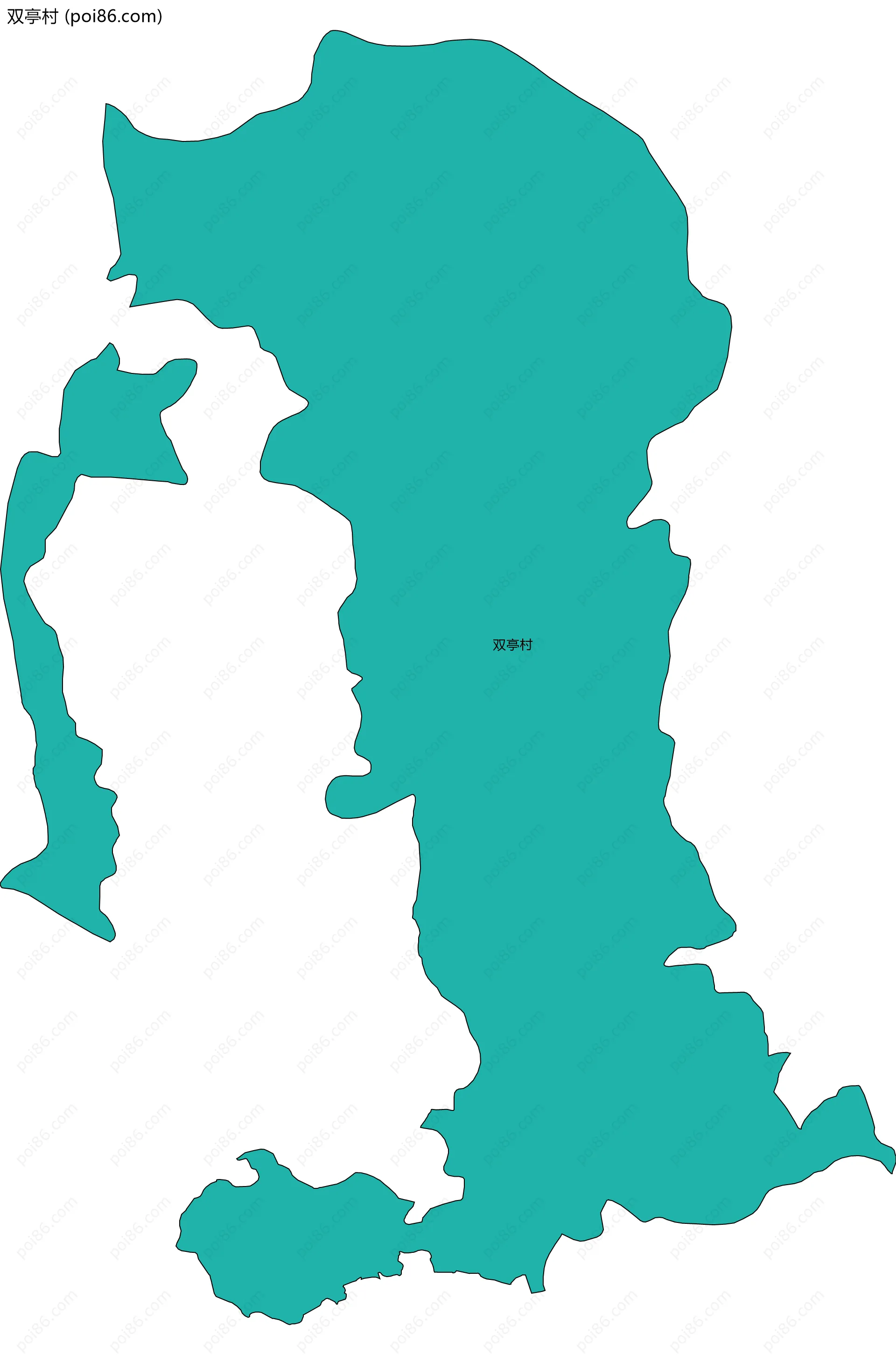 双亭村边界地图