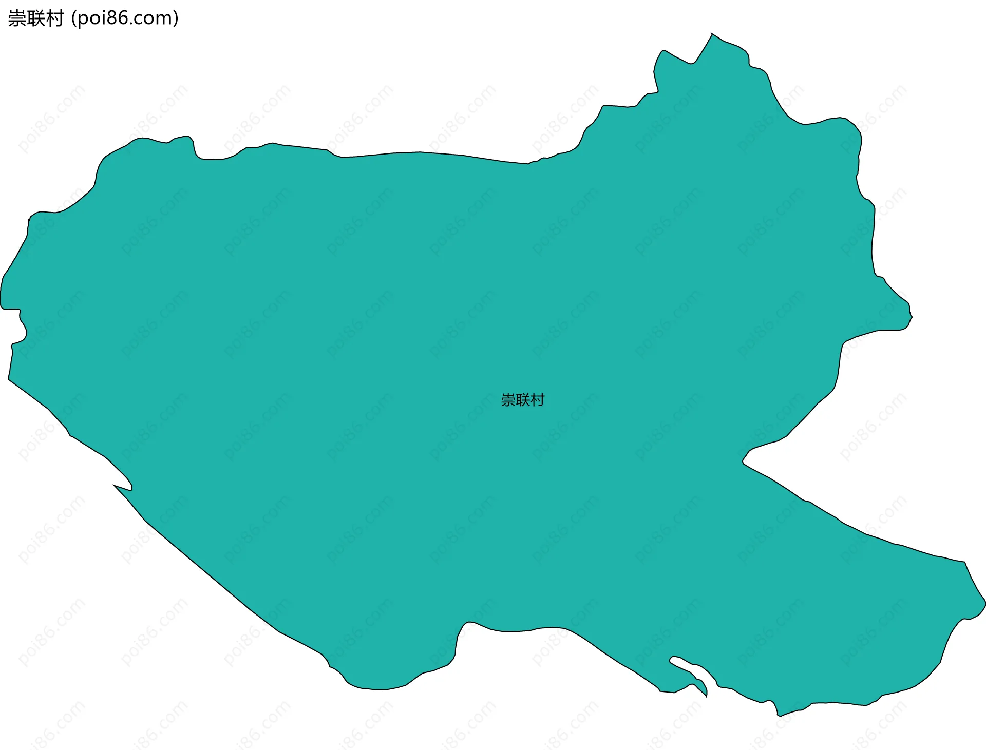 崇联村边界地图