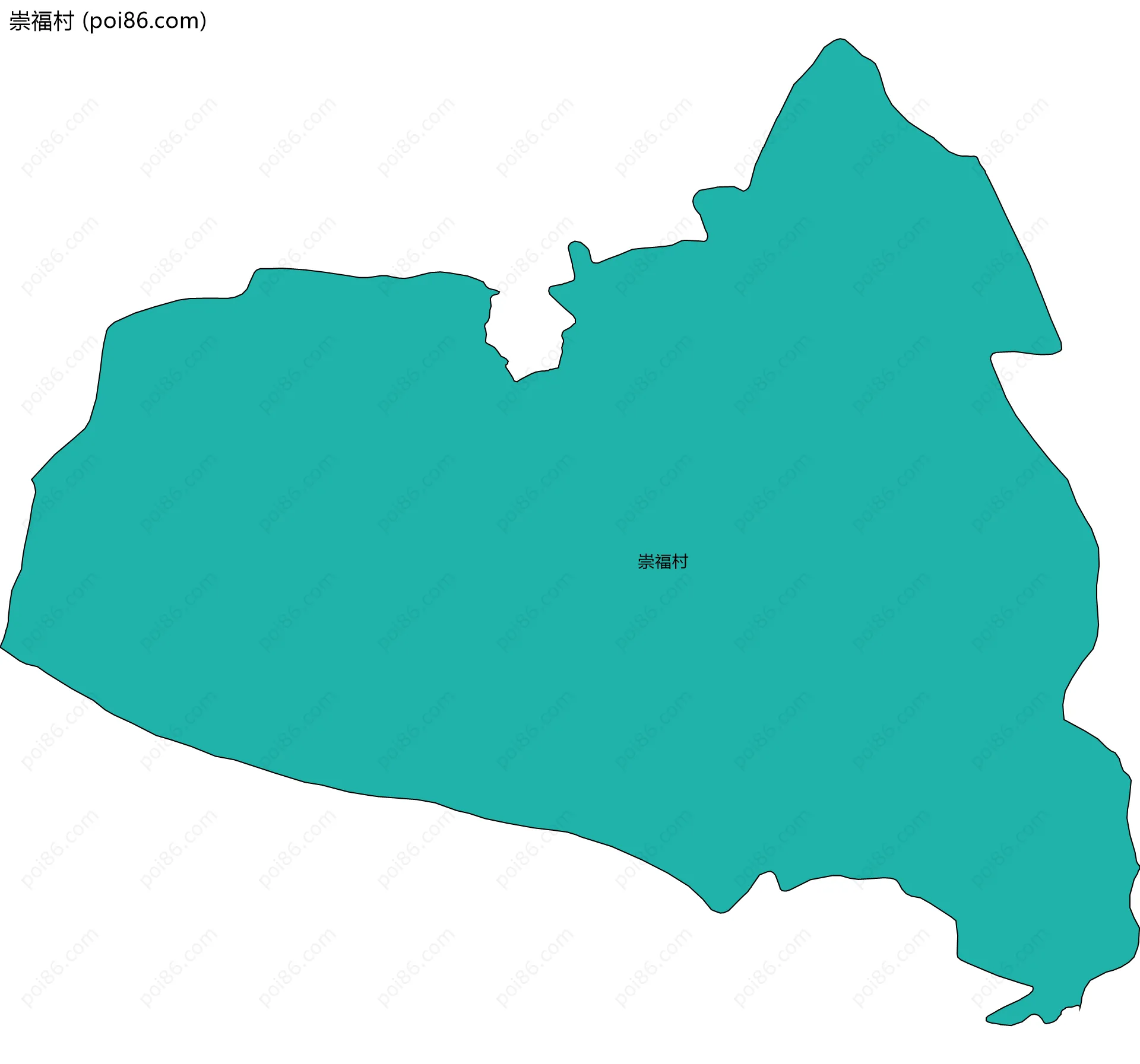 崇福村边界地图