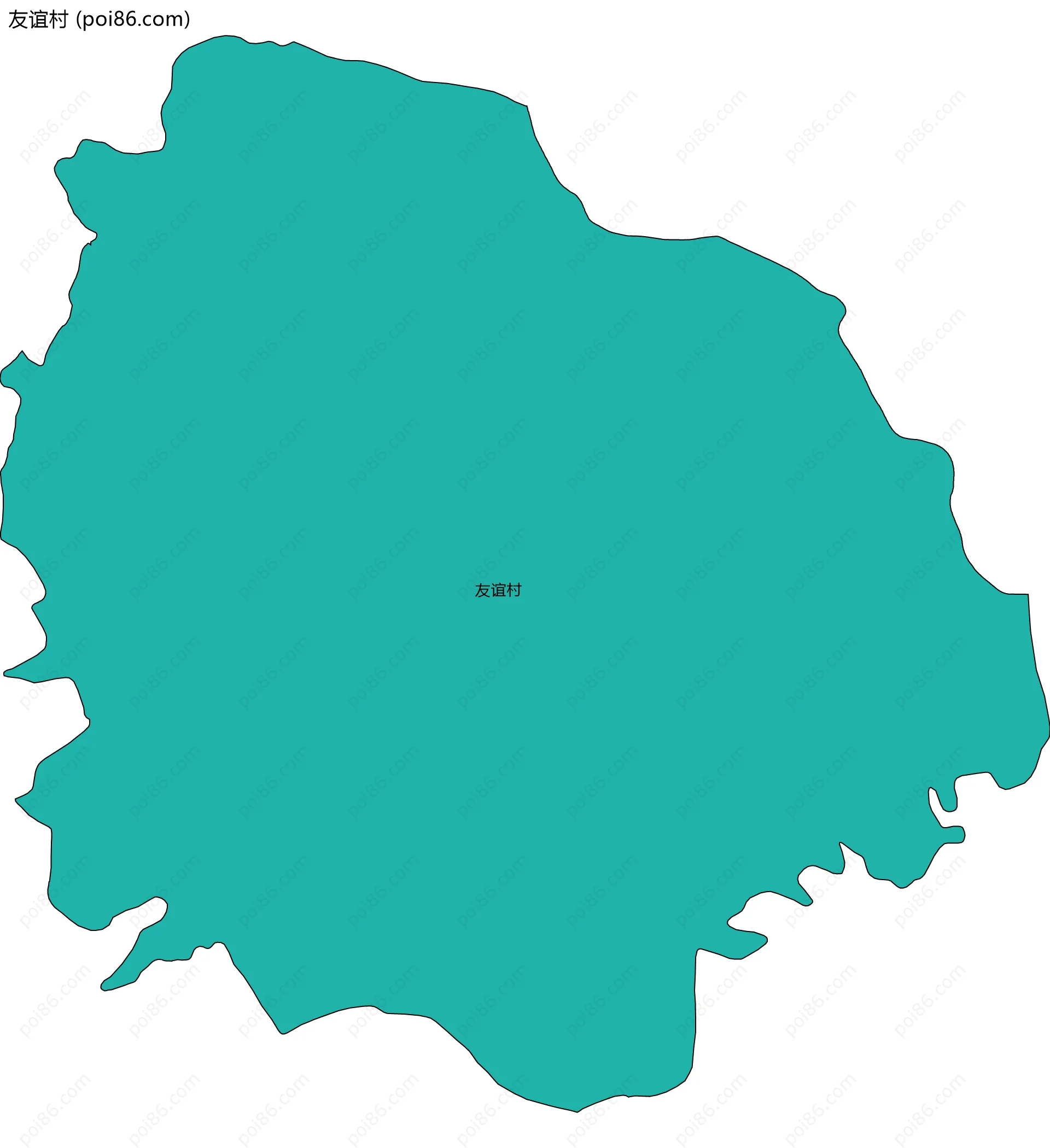 友谊村边界地图