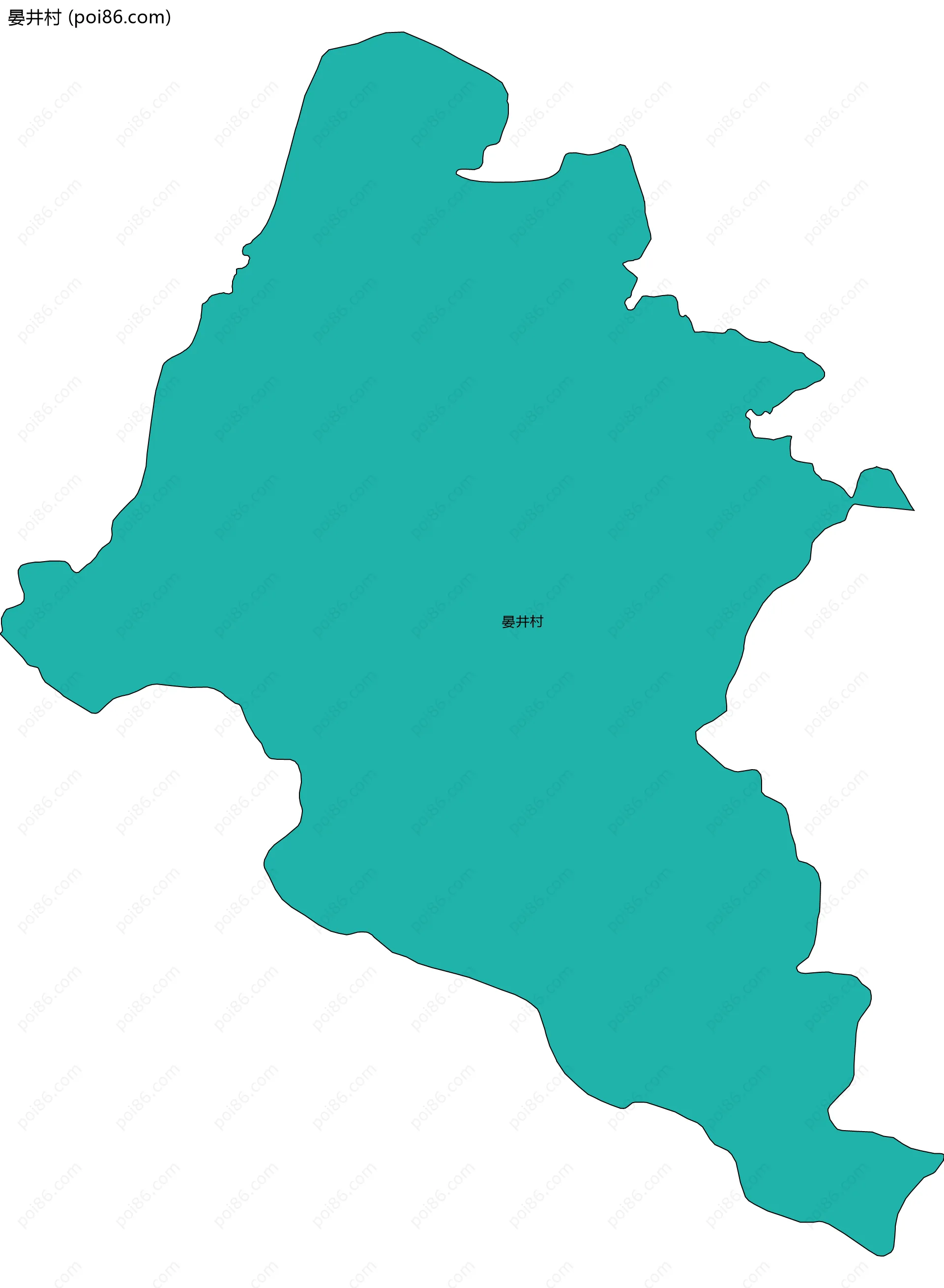 晏井村边界地图