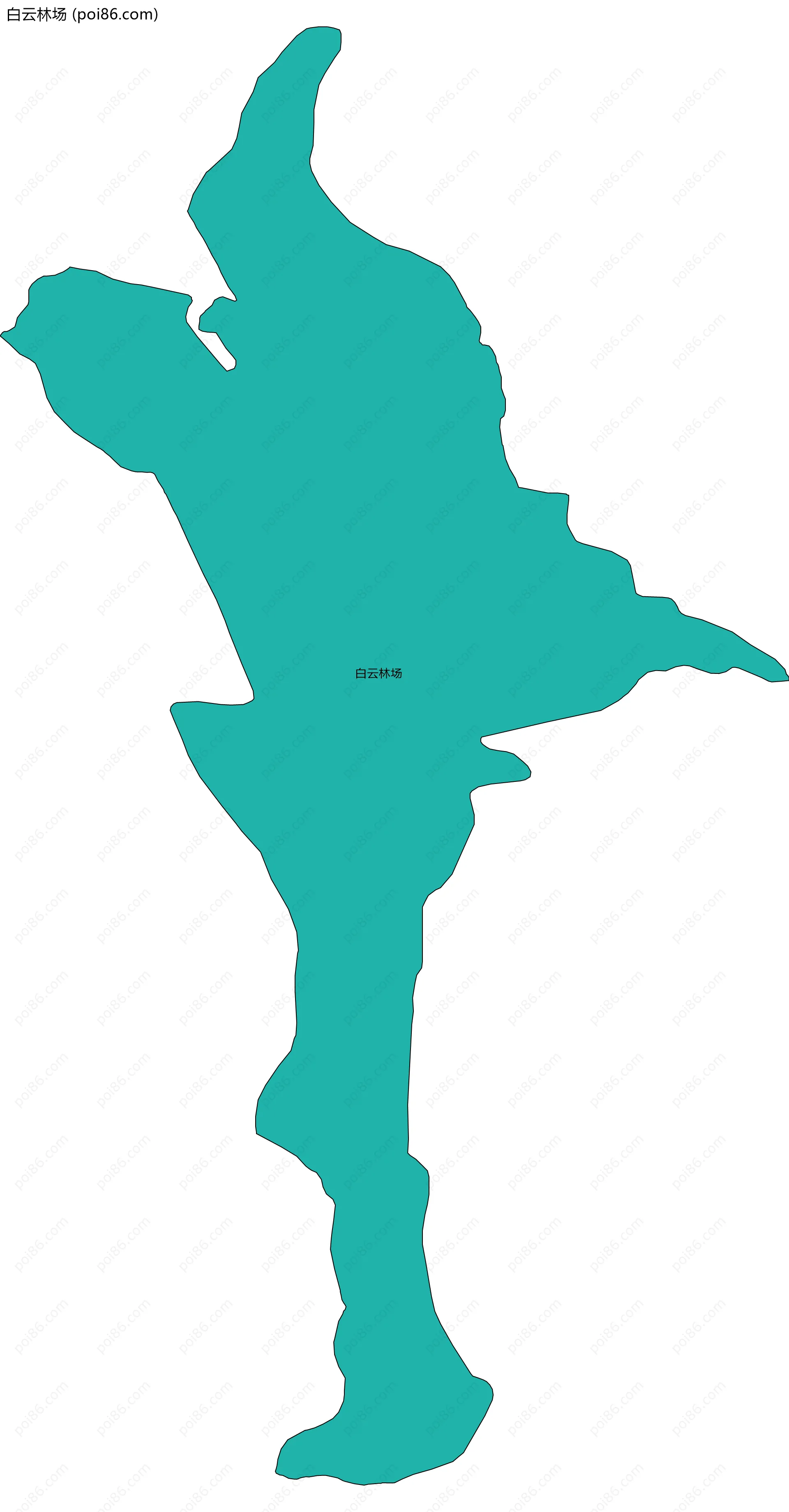 白云林场边界地图