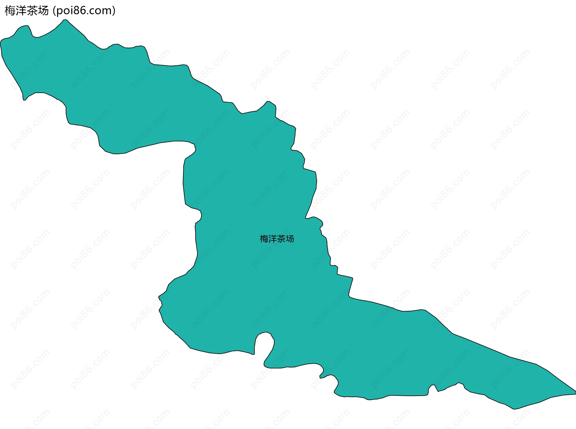 梅洋茶场边界地图