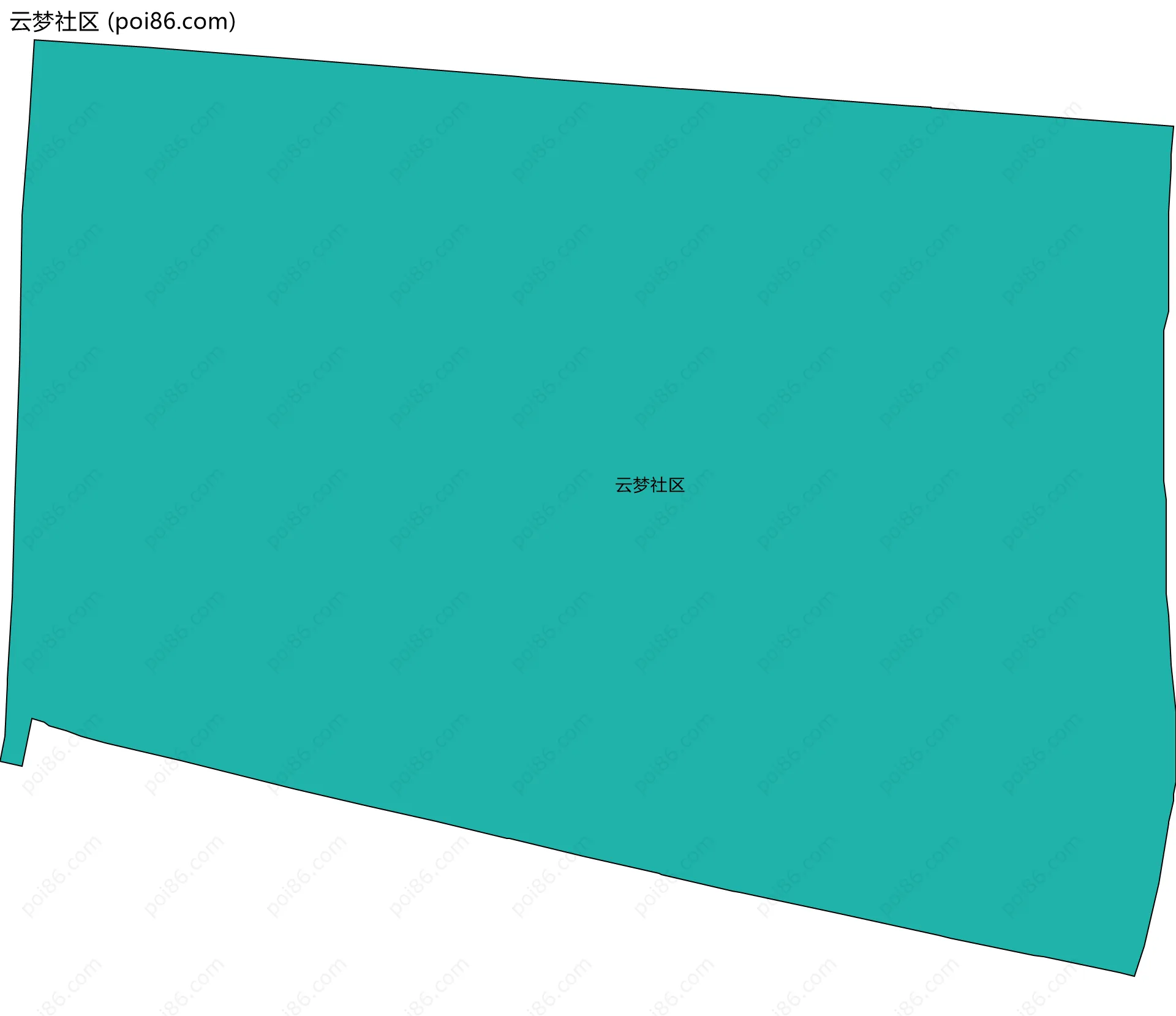 云梦社区边界地图
