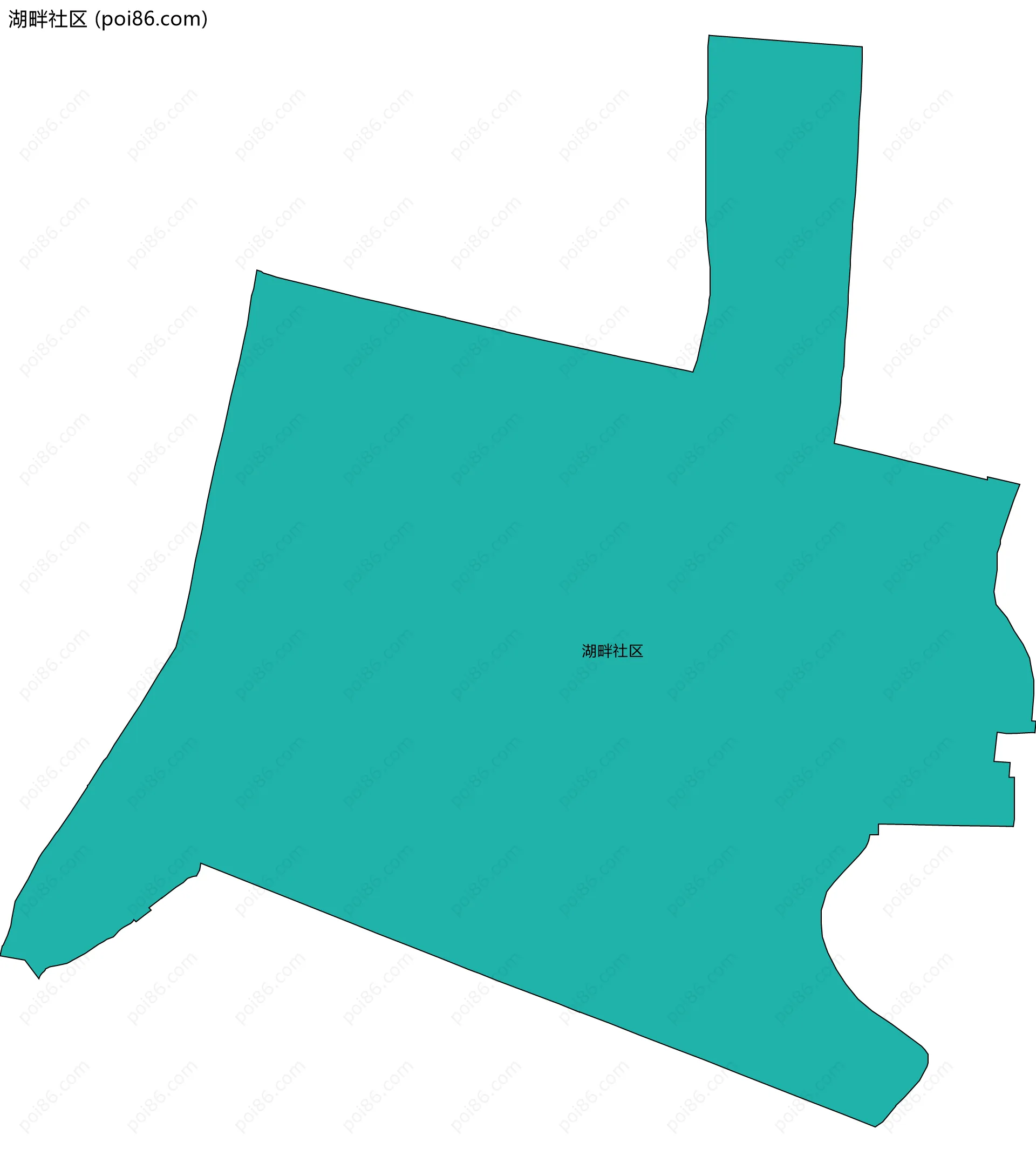 湖畔社区边界地图