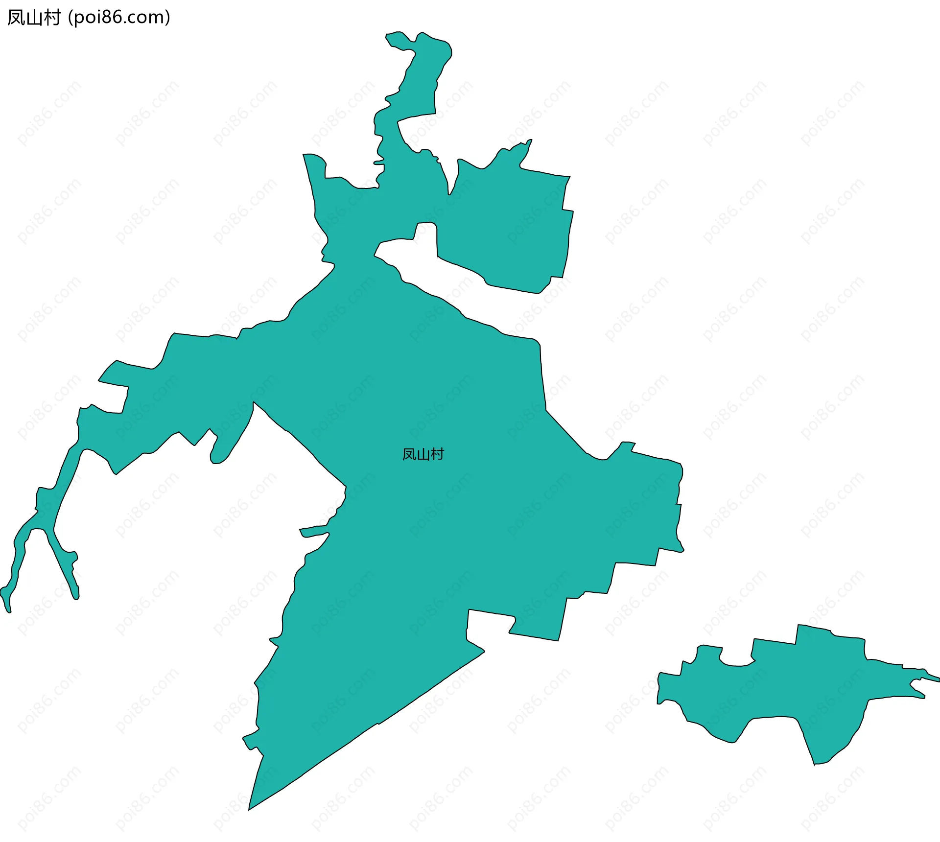凤山村边界地图