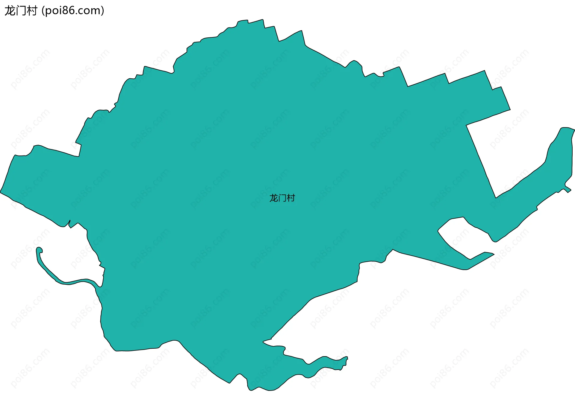 龙门村边界地图