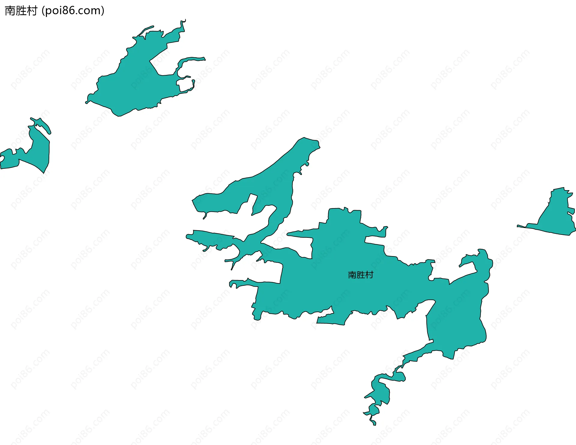 南胜村边界地图