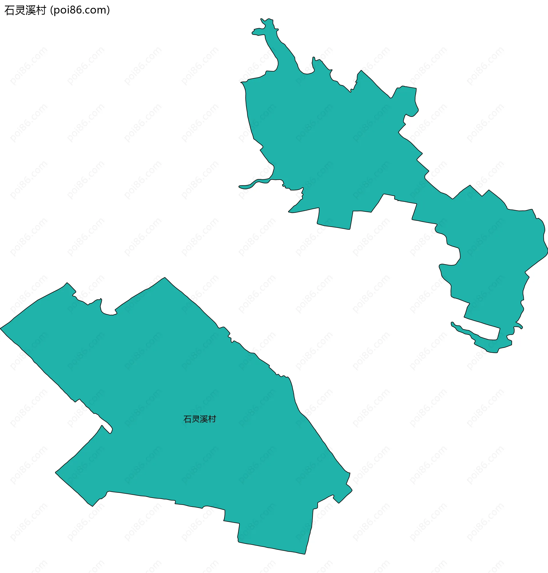 石灵溪村边界地图