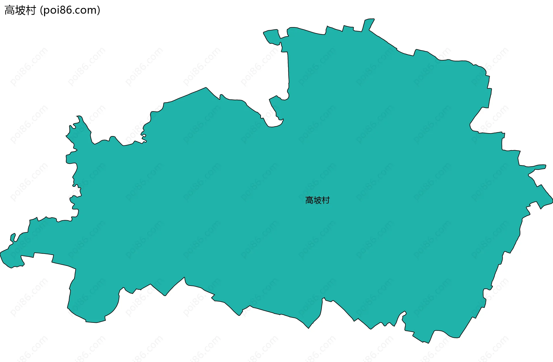 高坡村边界地图