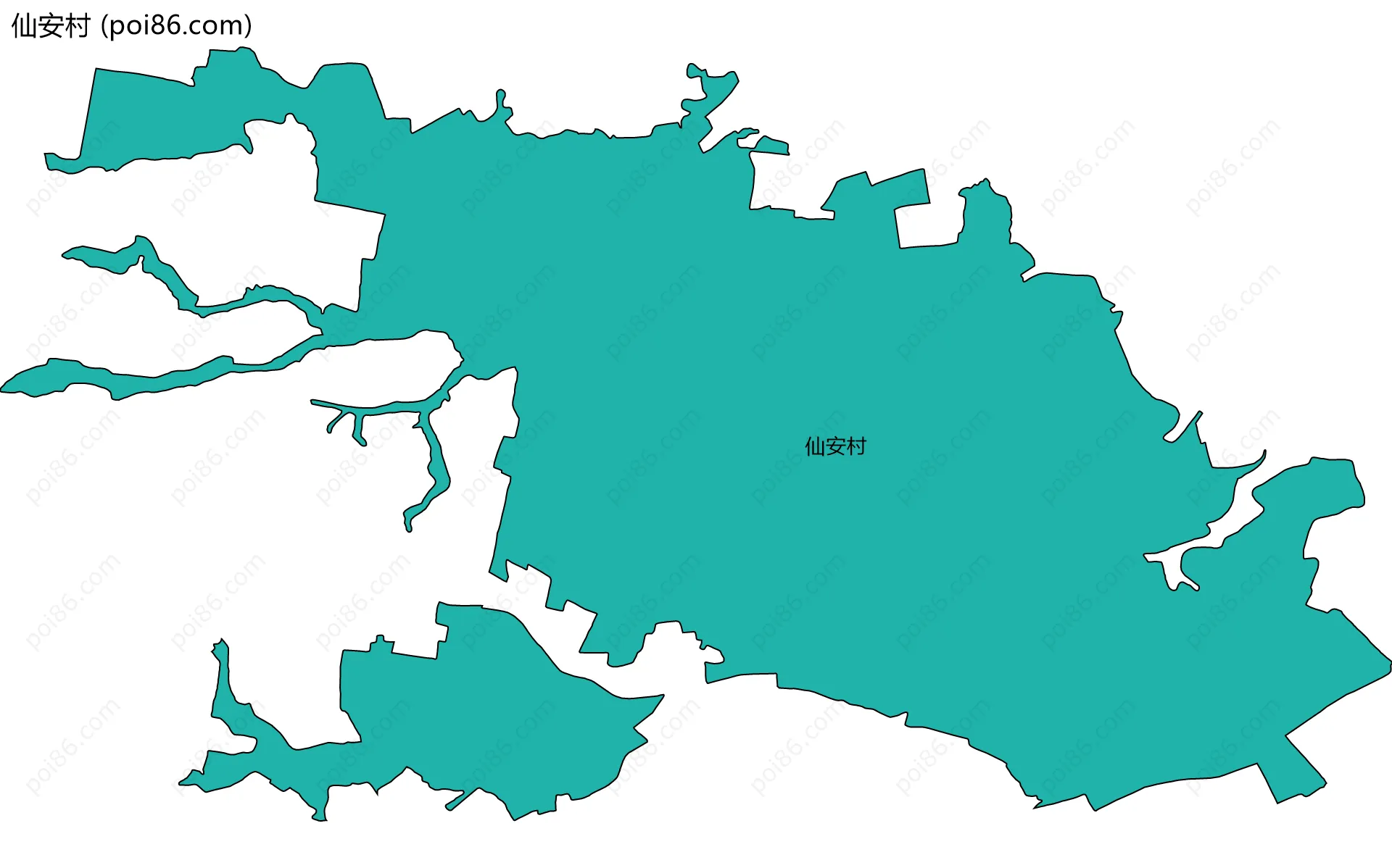 仙安村边界地图