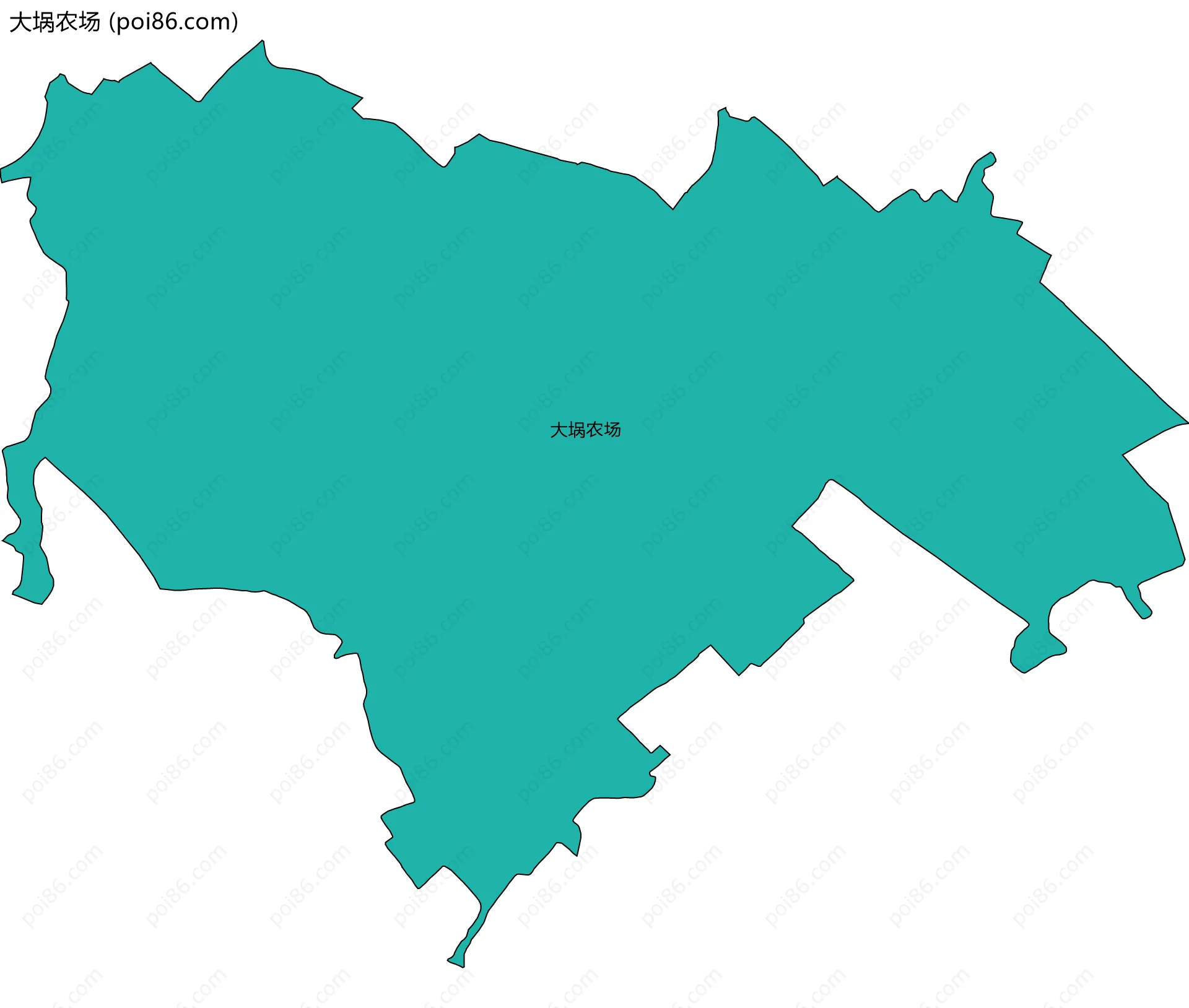 大埚农场边界地图