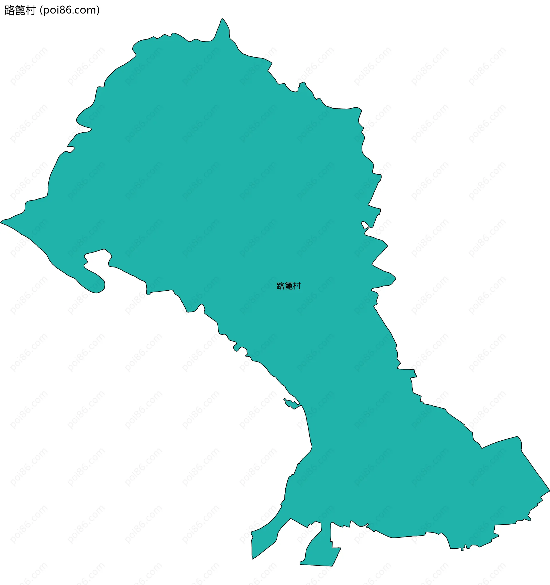路篦村边界地图