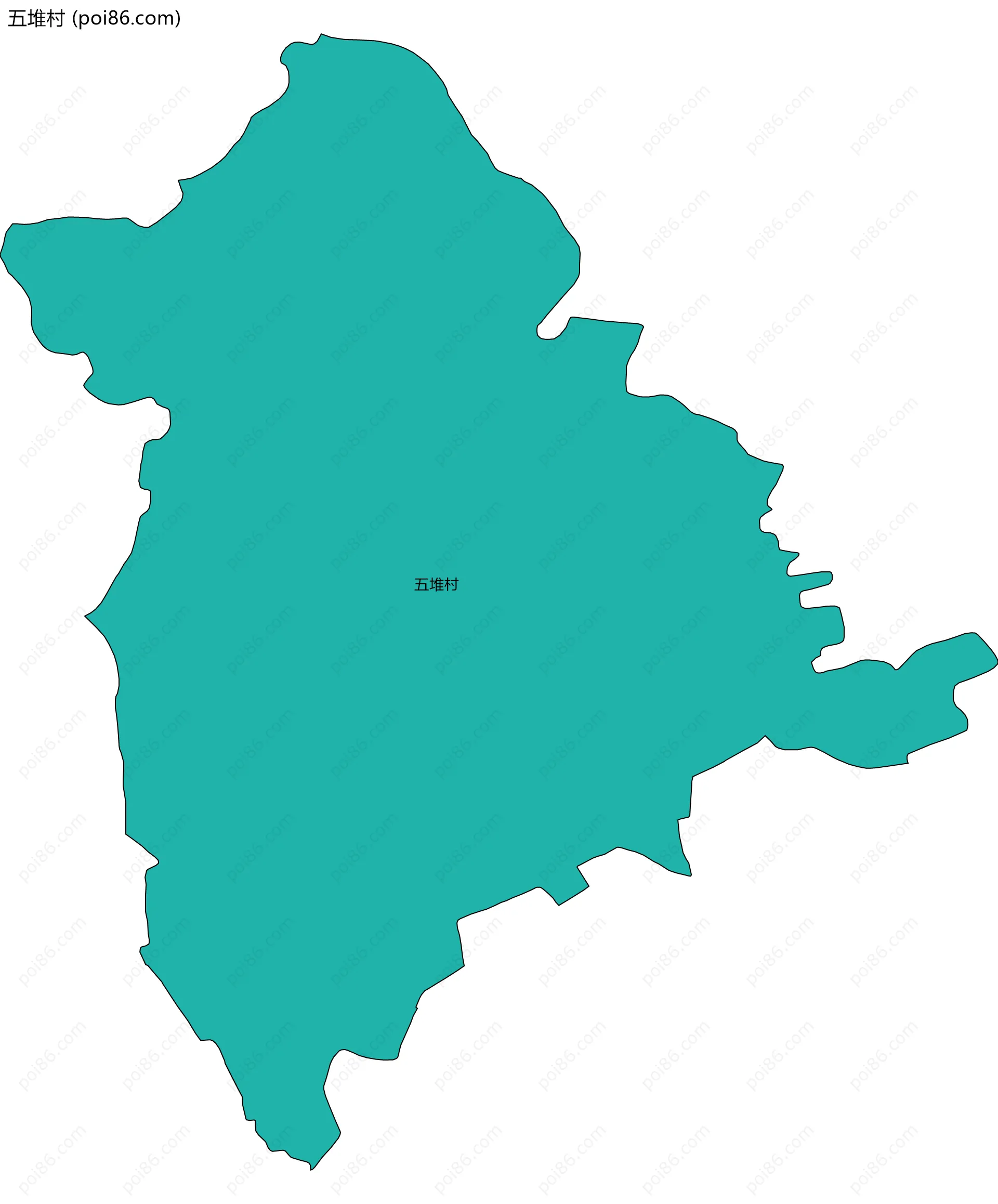 五堆村边界地图