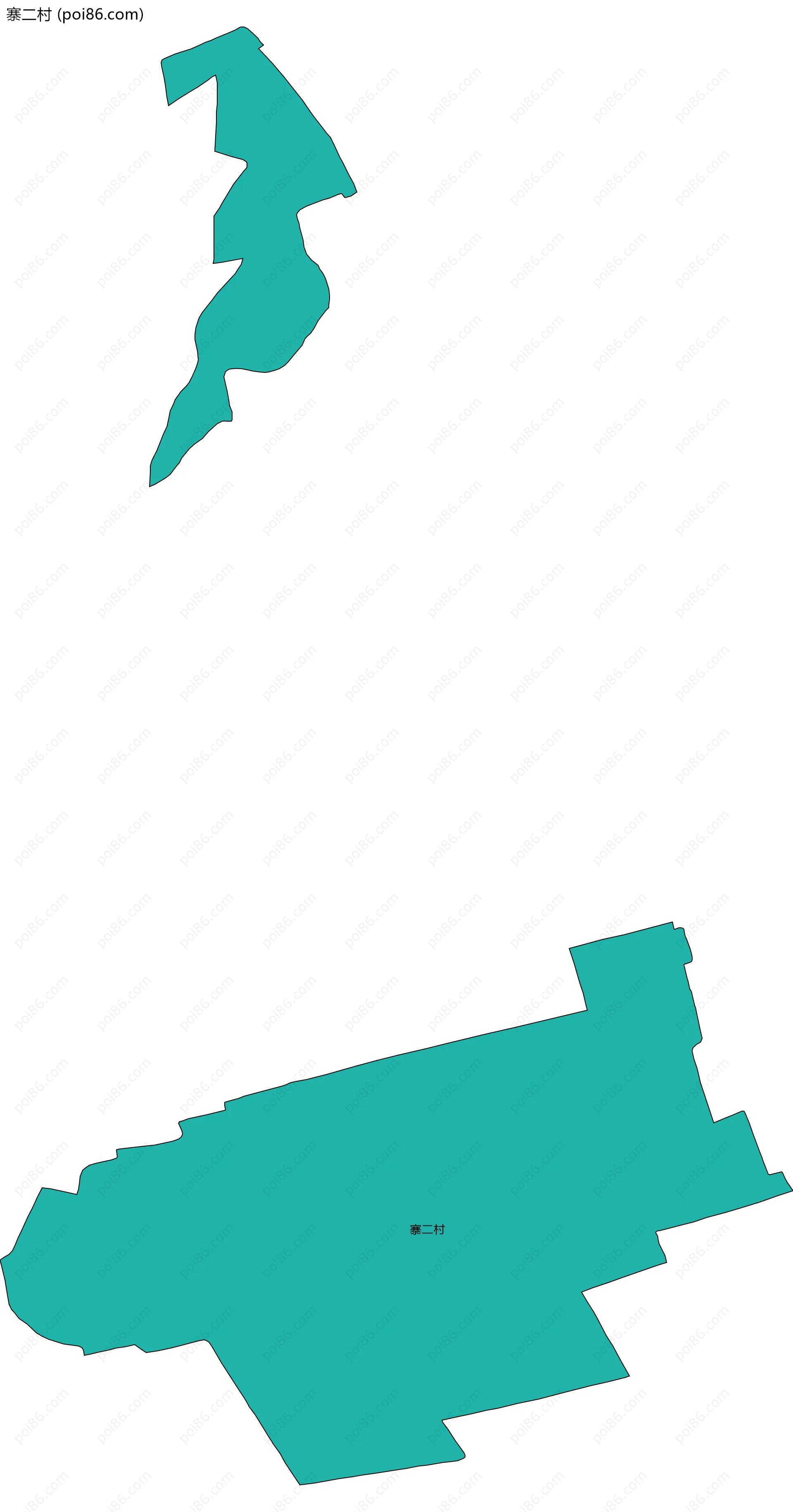 寨二村边界地图