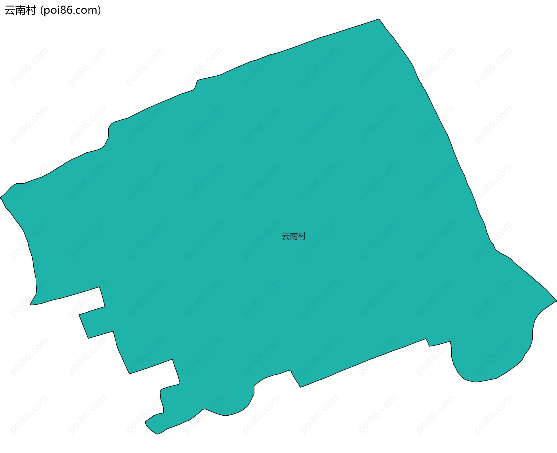 云南村边界地图