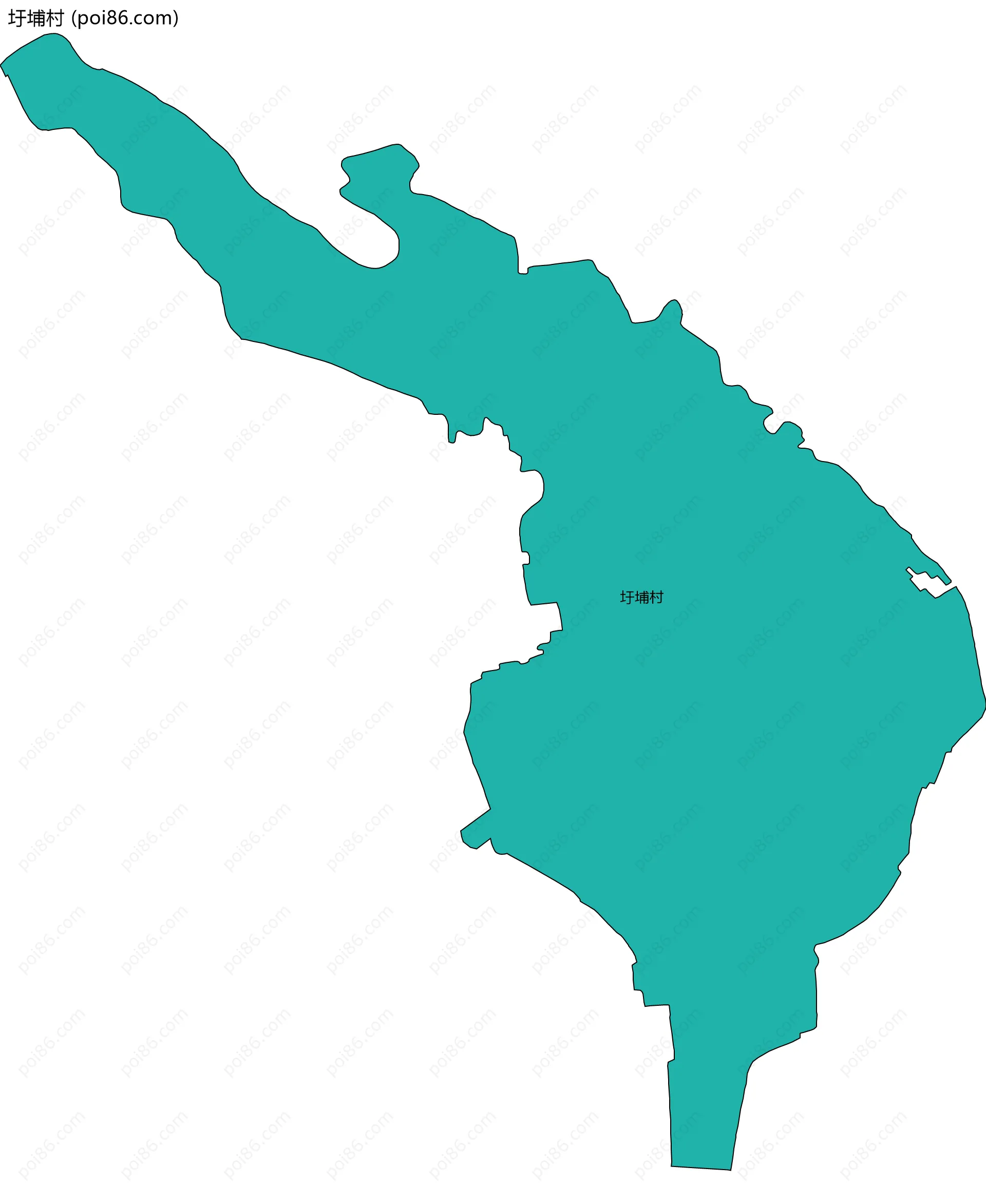 圩埔村边界地图