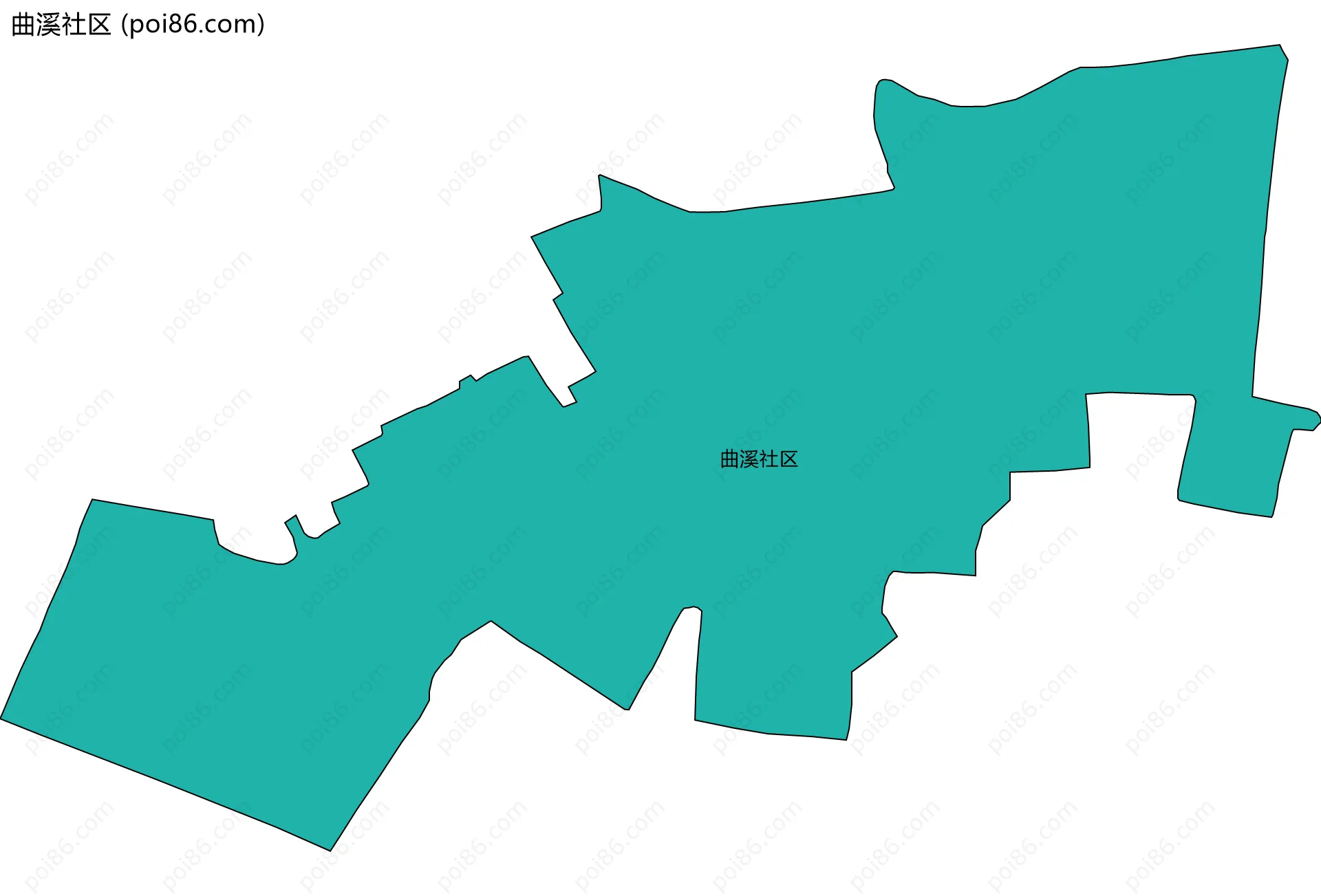 曲溪社区边界地图