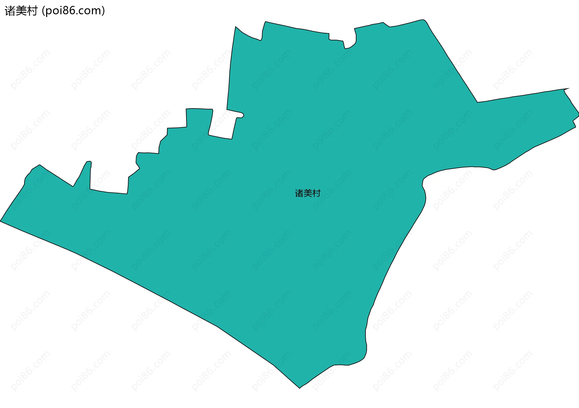 诸美村边界地图