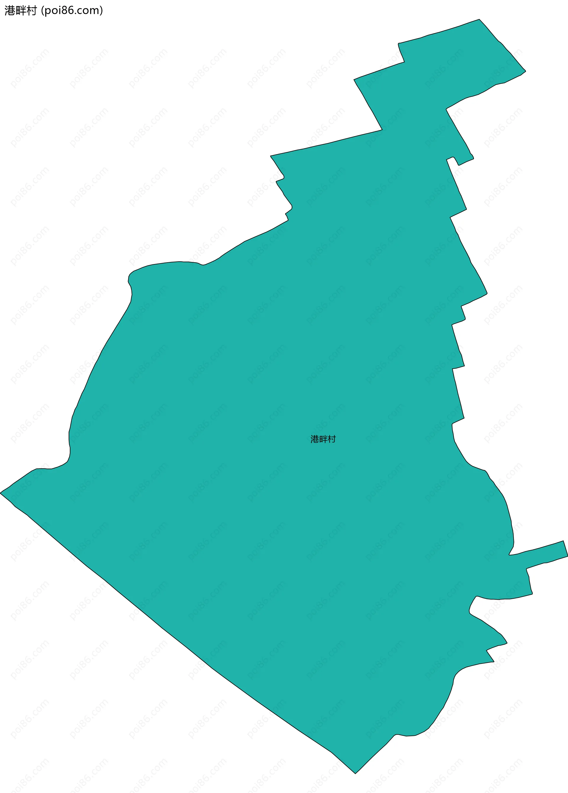 港畔村边界地图