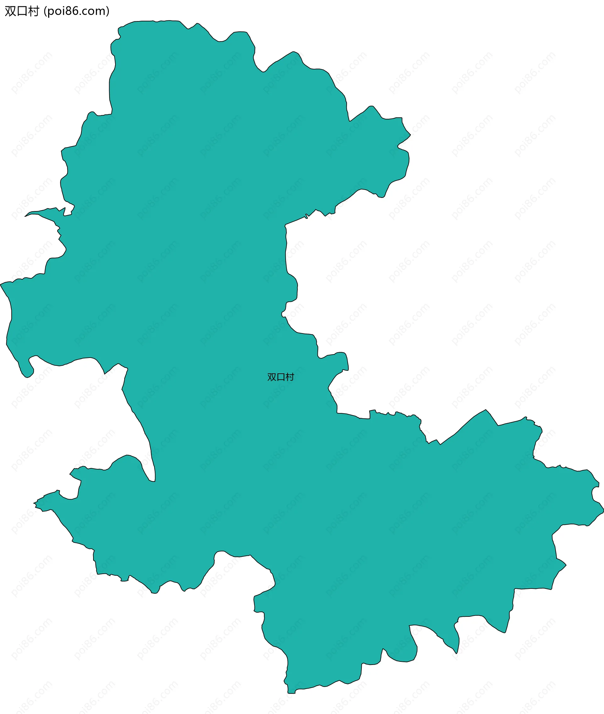 双口村边界地图