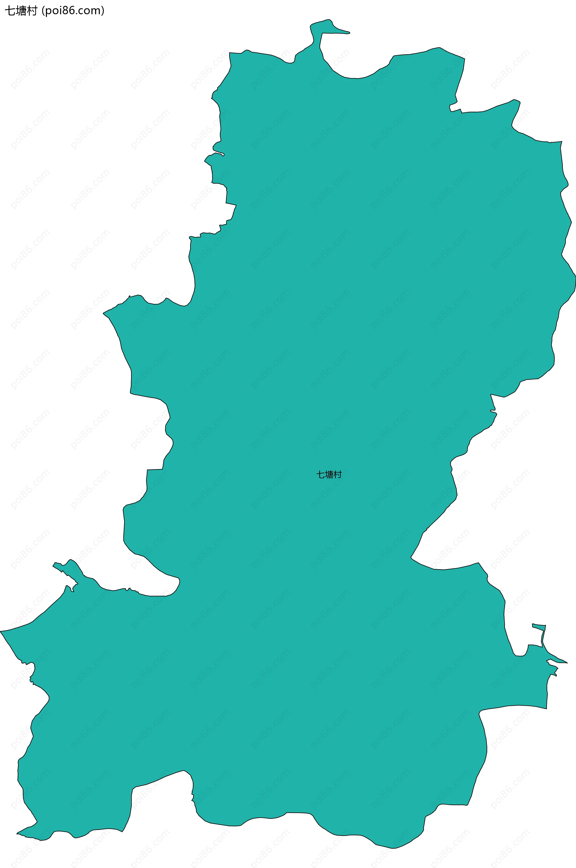 七塘村边界地图