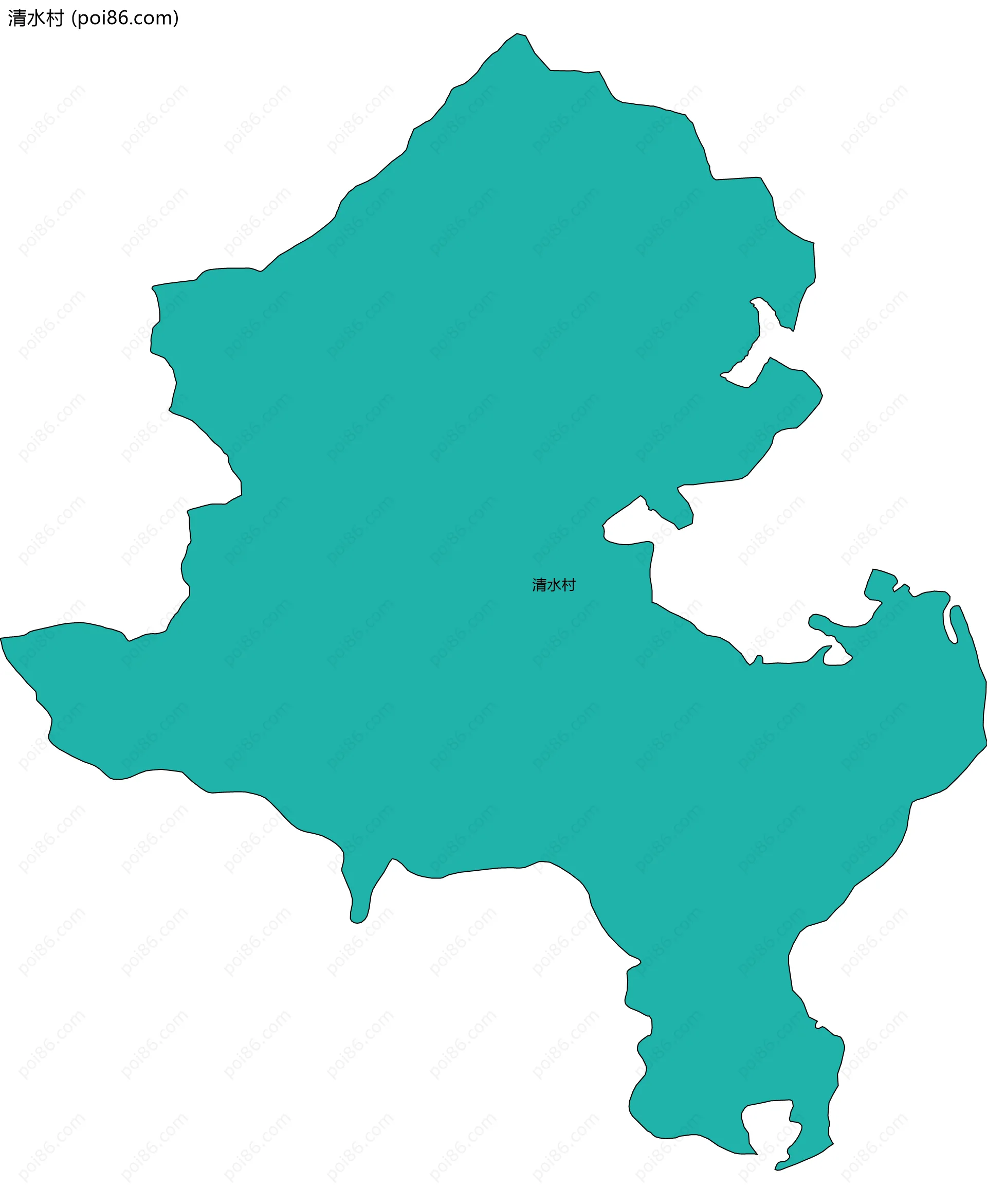 清水村边界地图