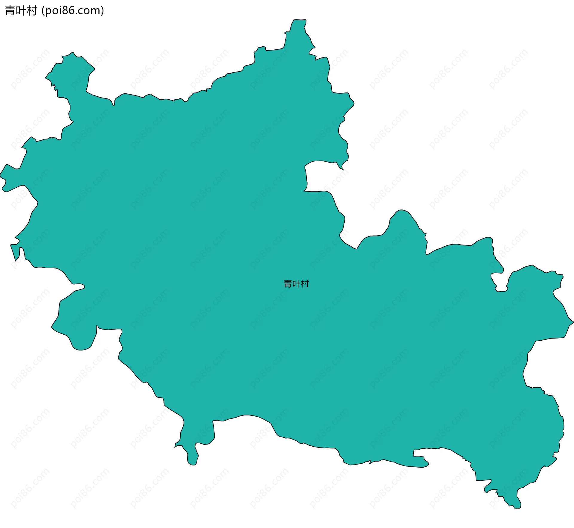 青叶村边界地图