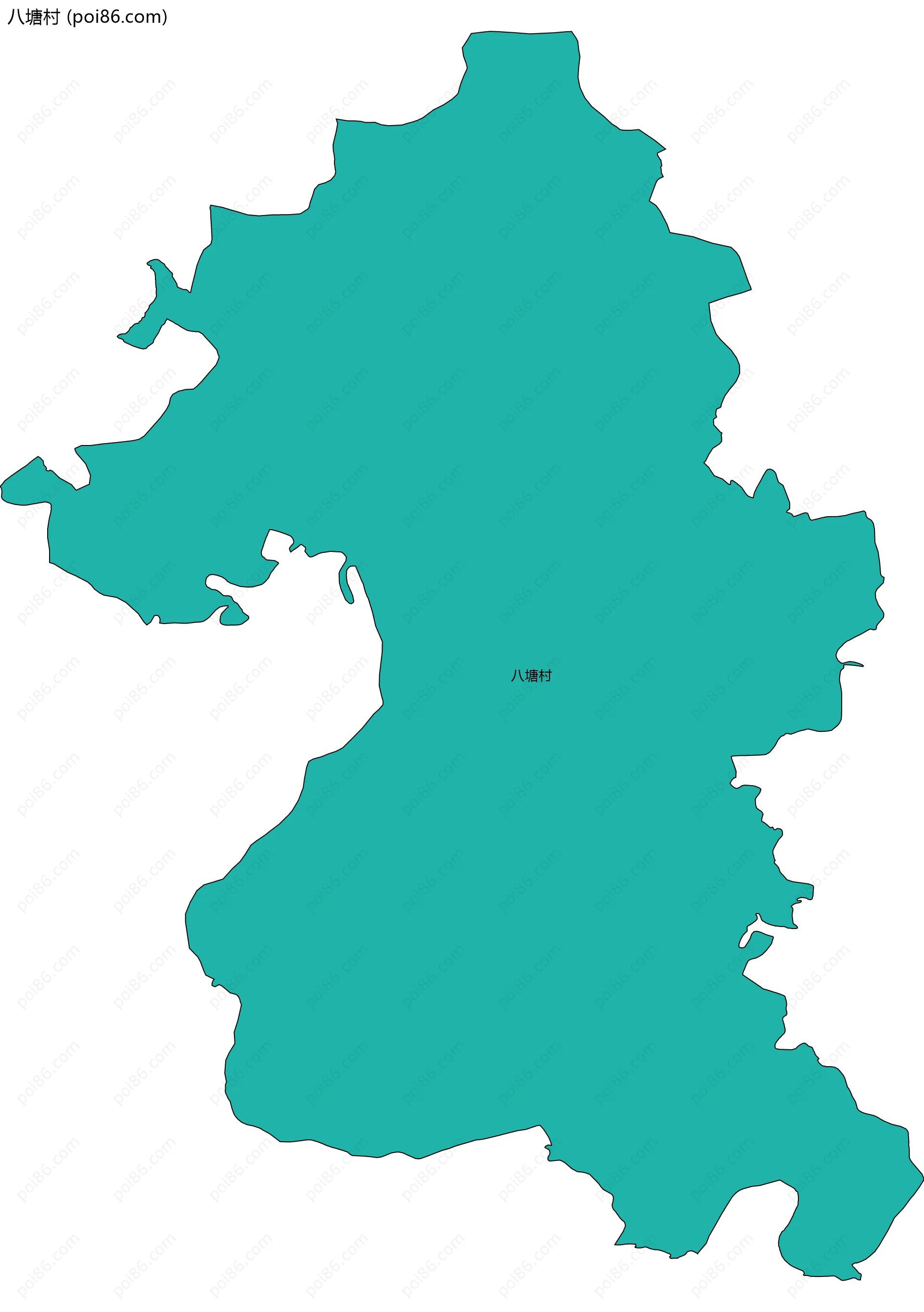 八塘村边界地图