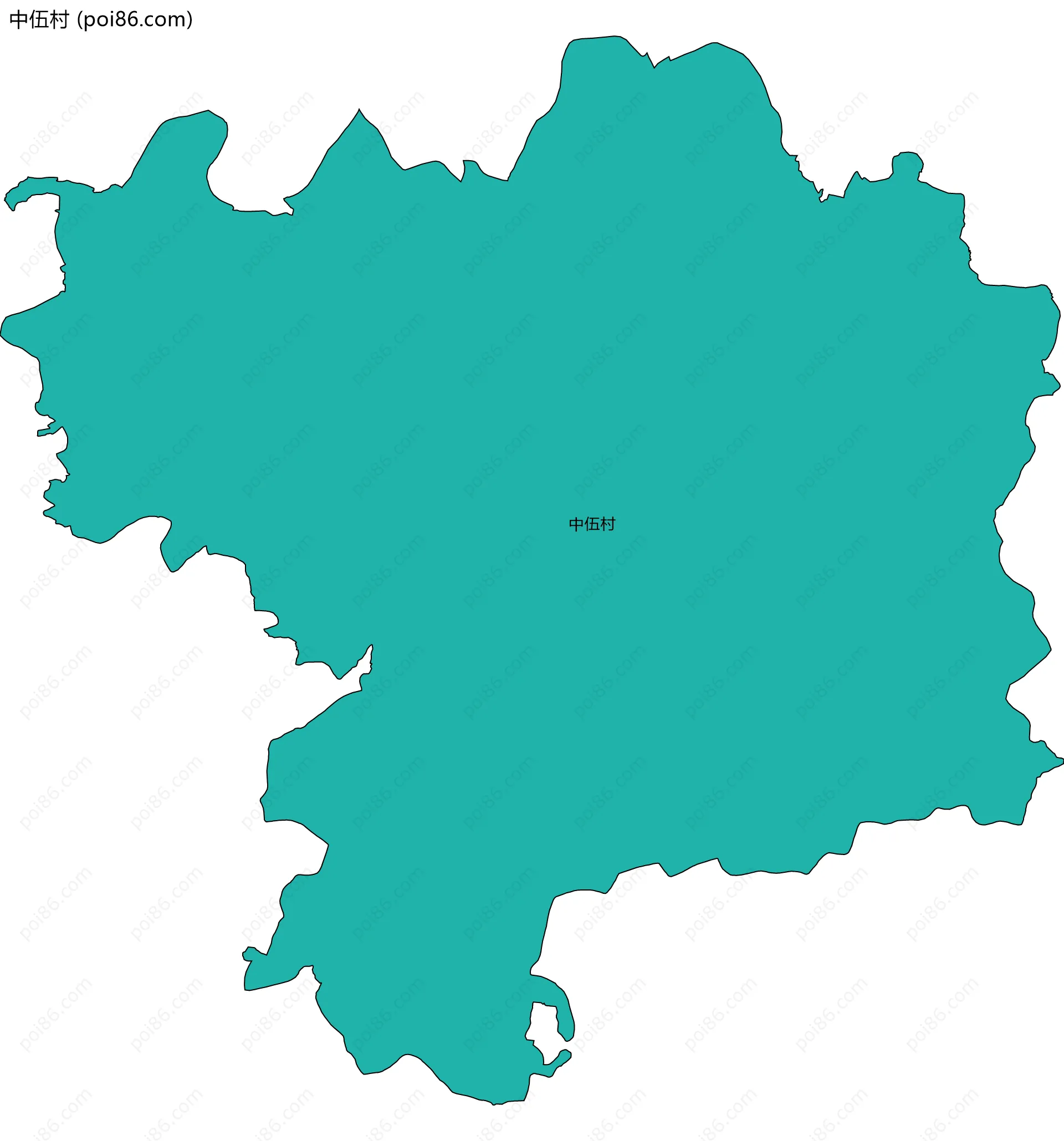 中伍村边界地图