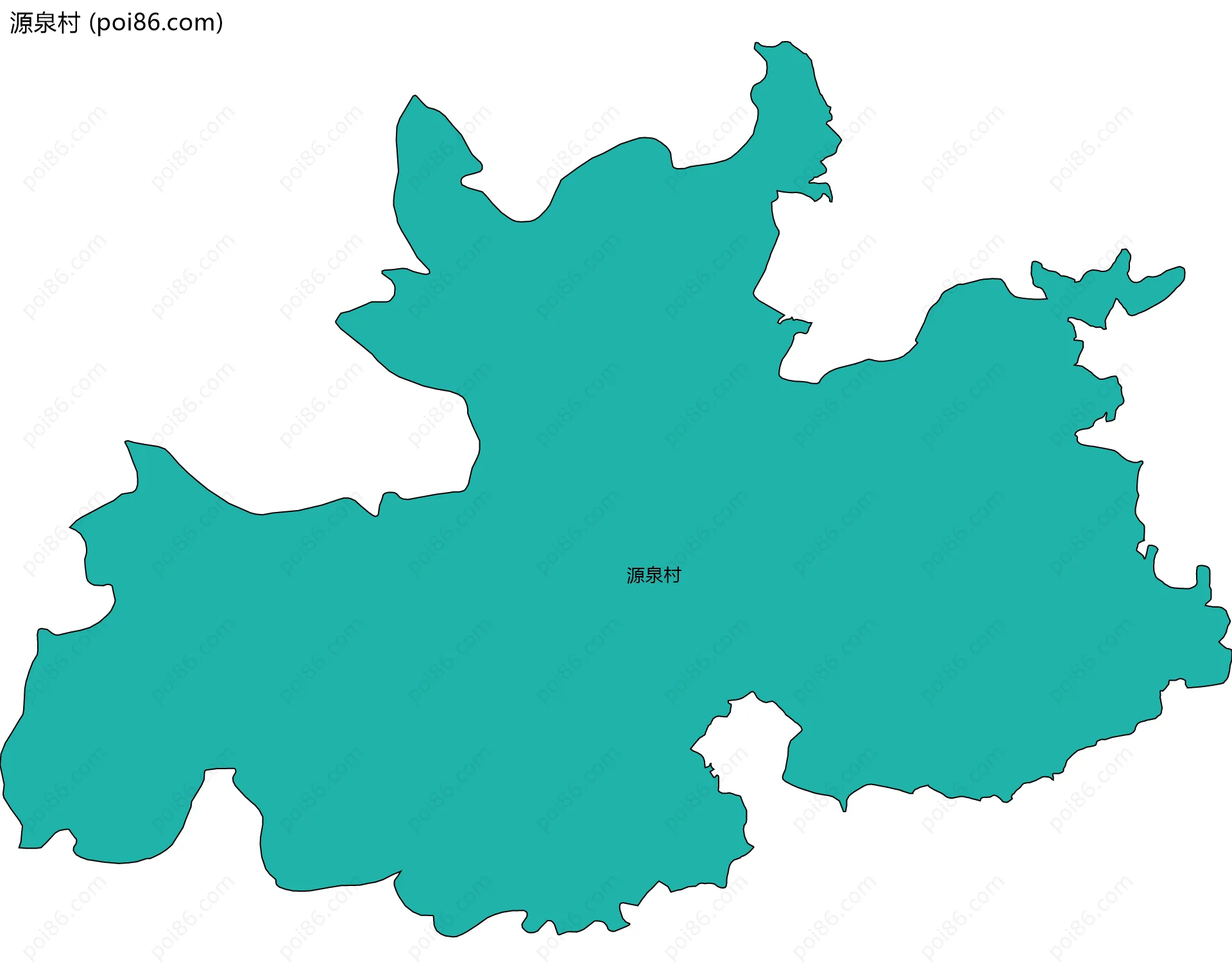 源泉村边界地图