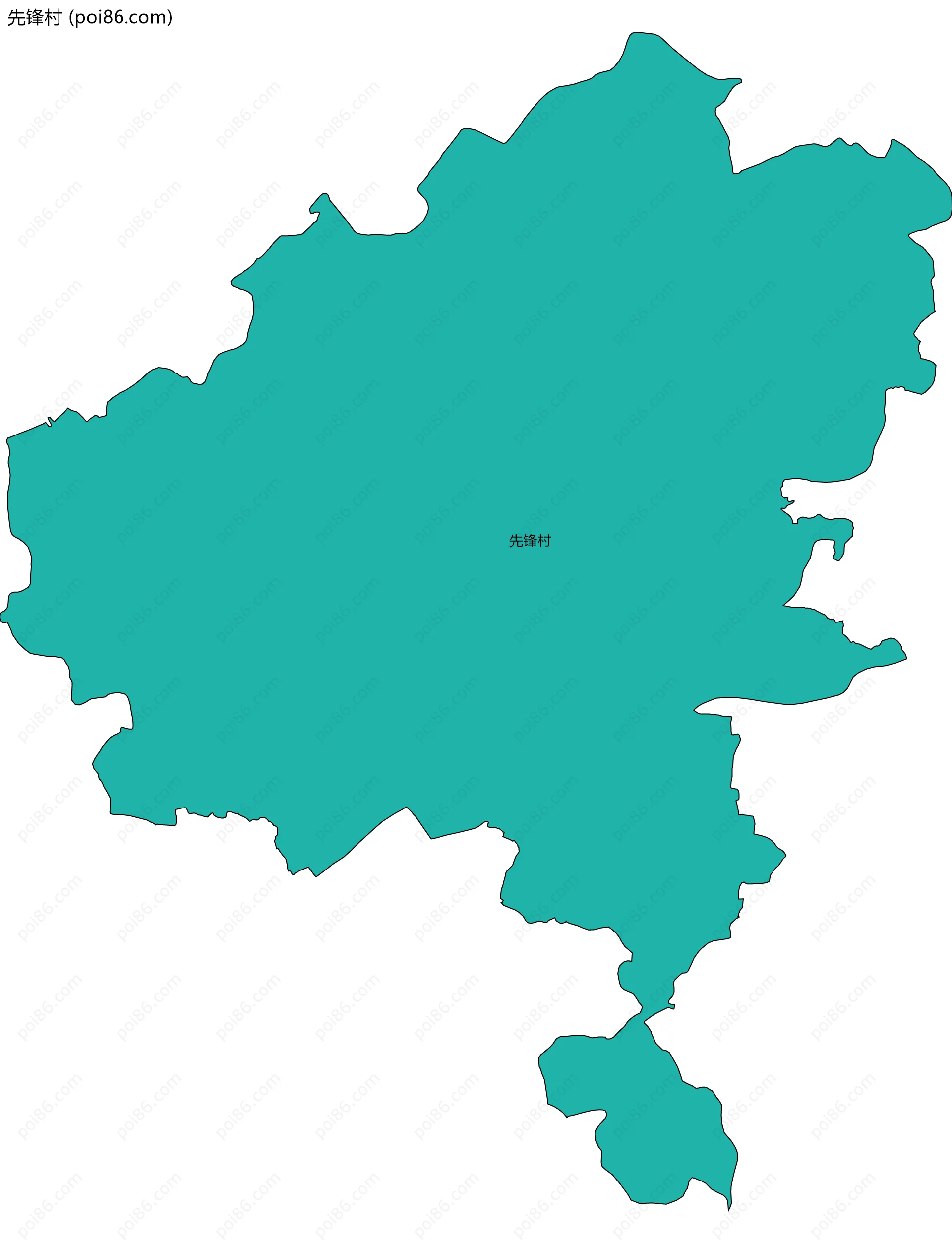 先锋村边界地图