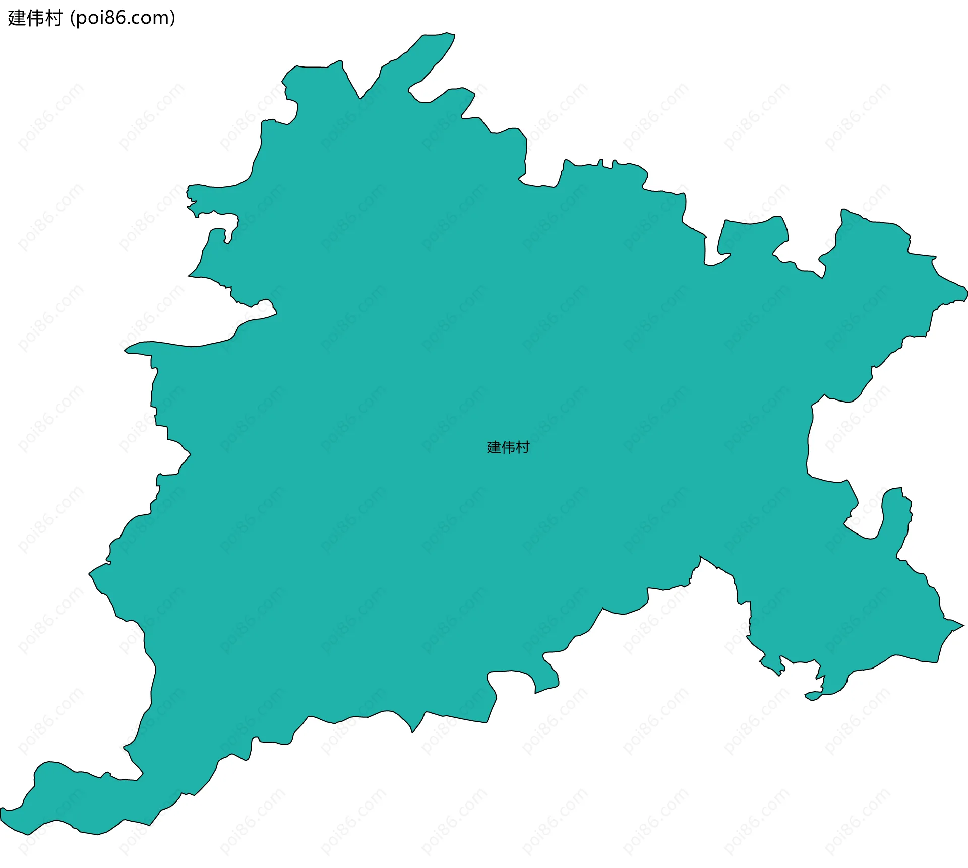 建伟村边界地图