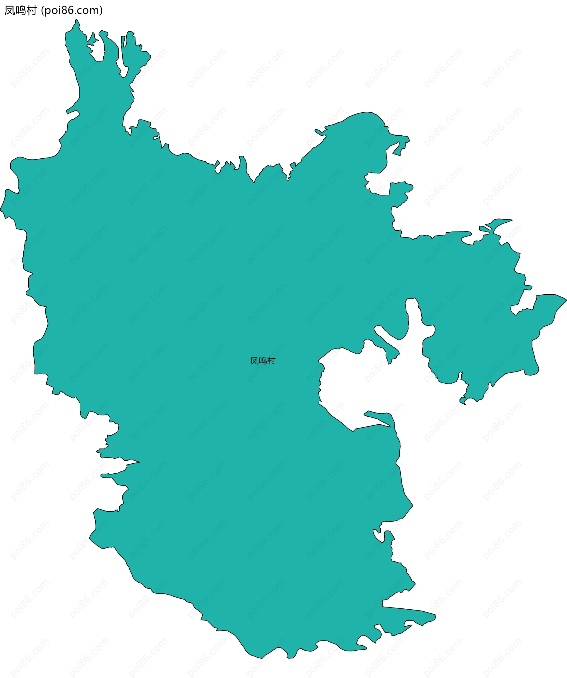 凤鸣村边界地图