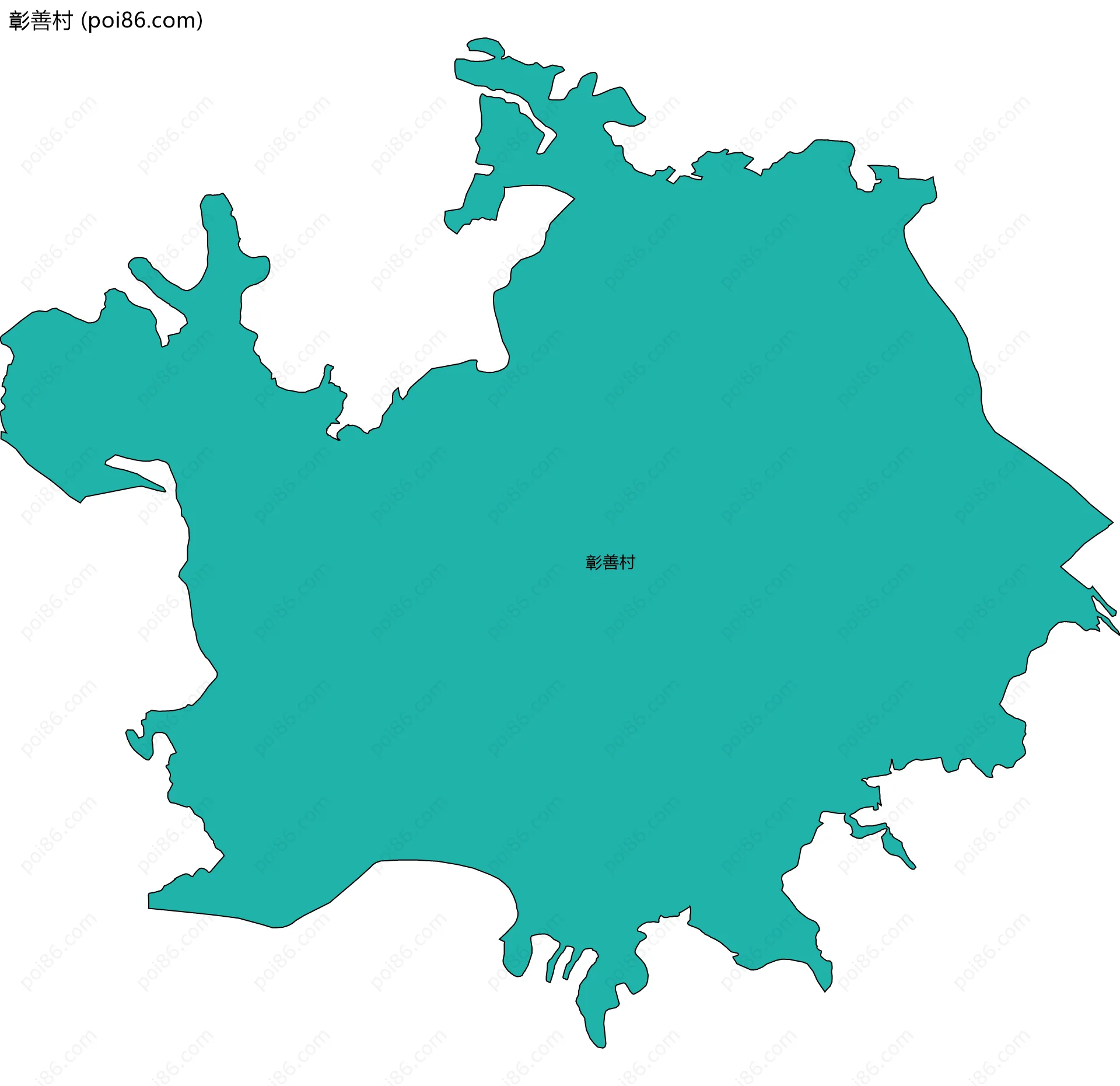 彰善村边界地图