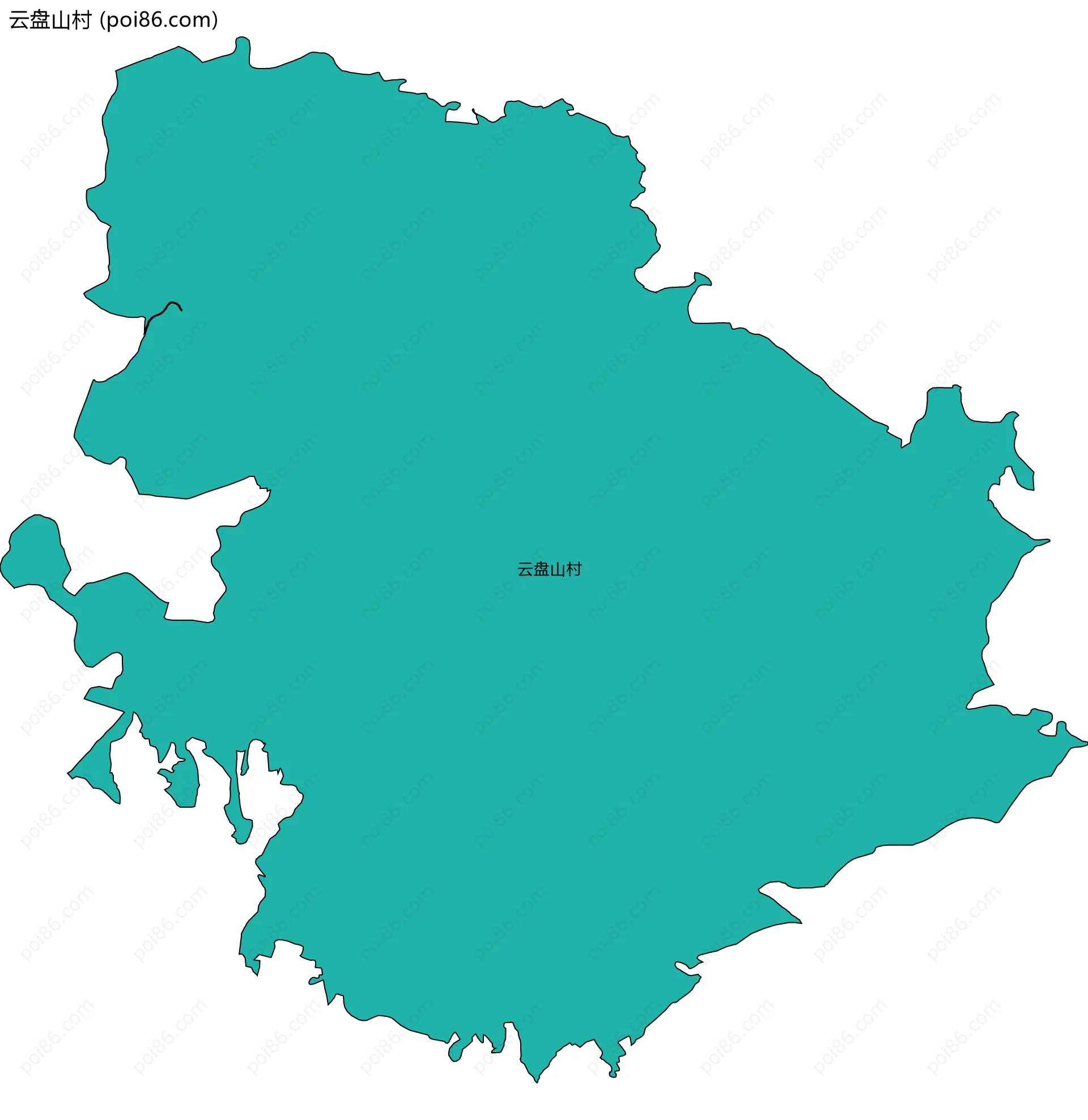 云盘山村边界地图