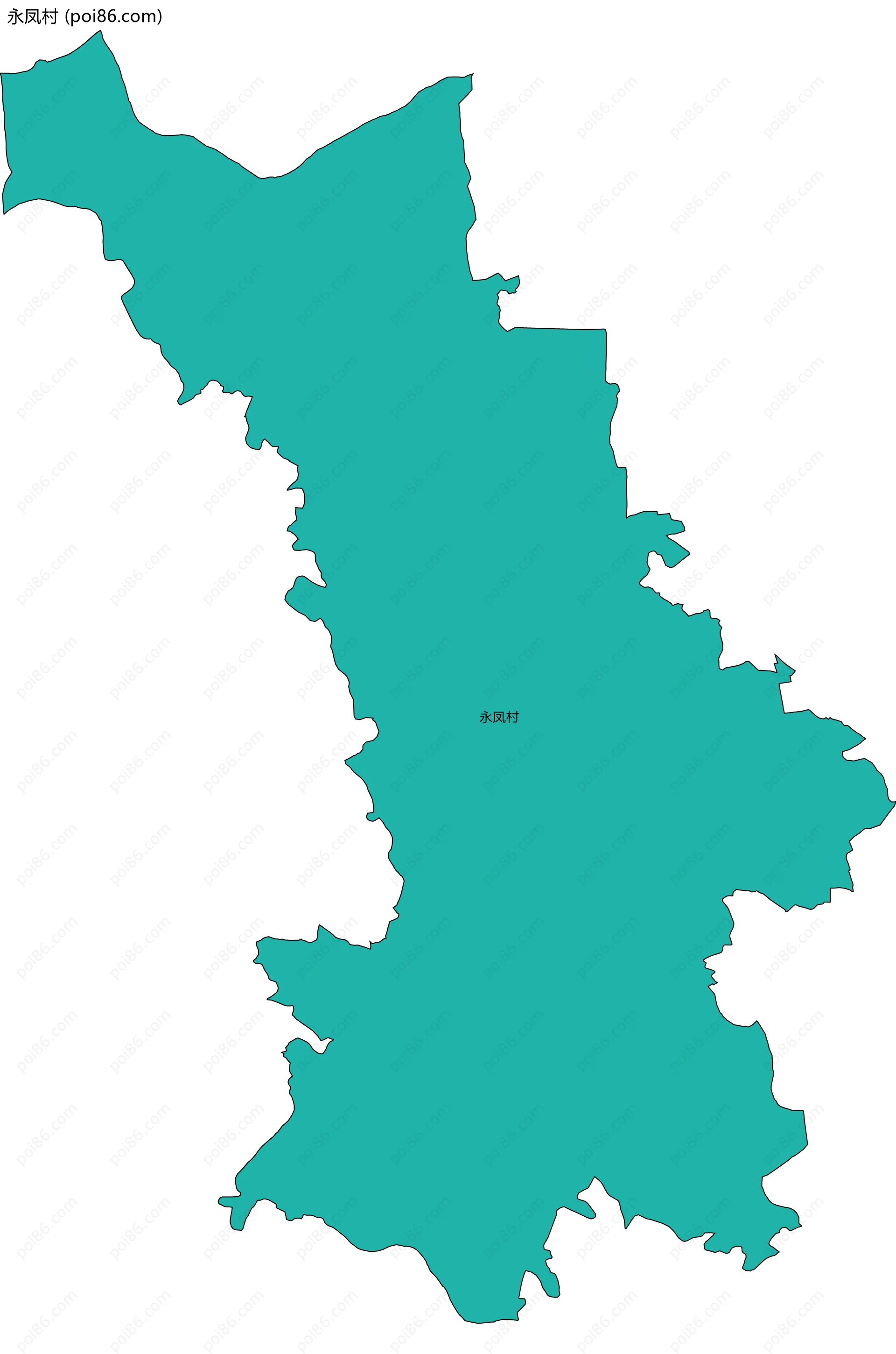 永凤村边界地图